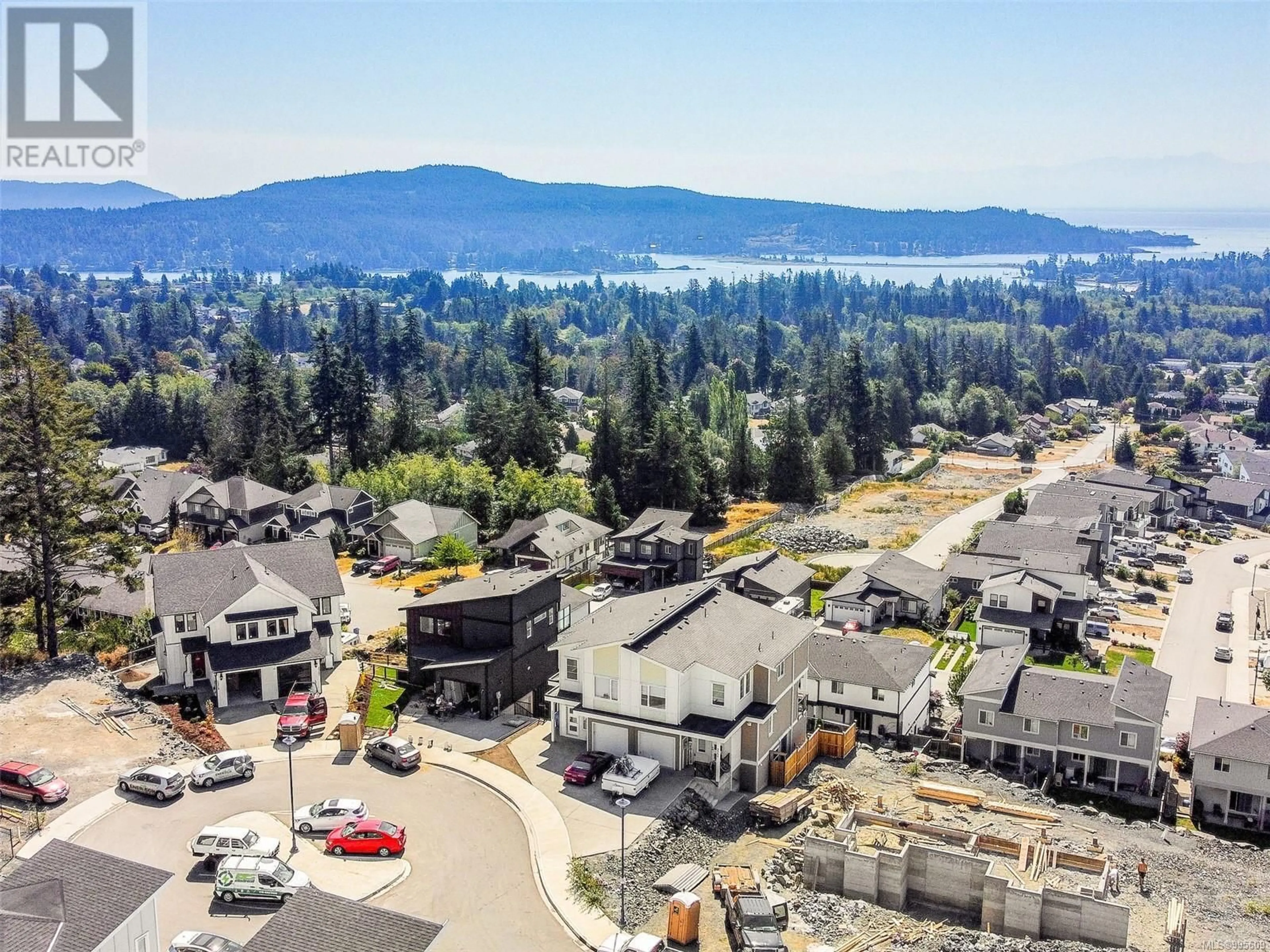 A pic from outside/outdoor area/front of a property/back of a property/a pic from drone, mountain view for 2311 HUDSON TERRACE, Sooke British Columbia V9Z1R2