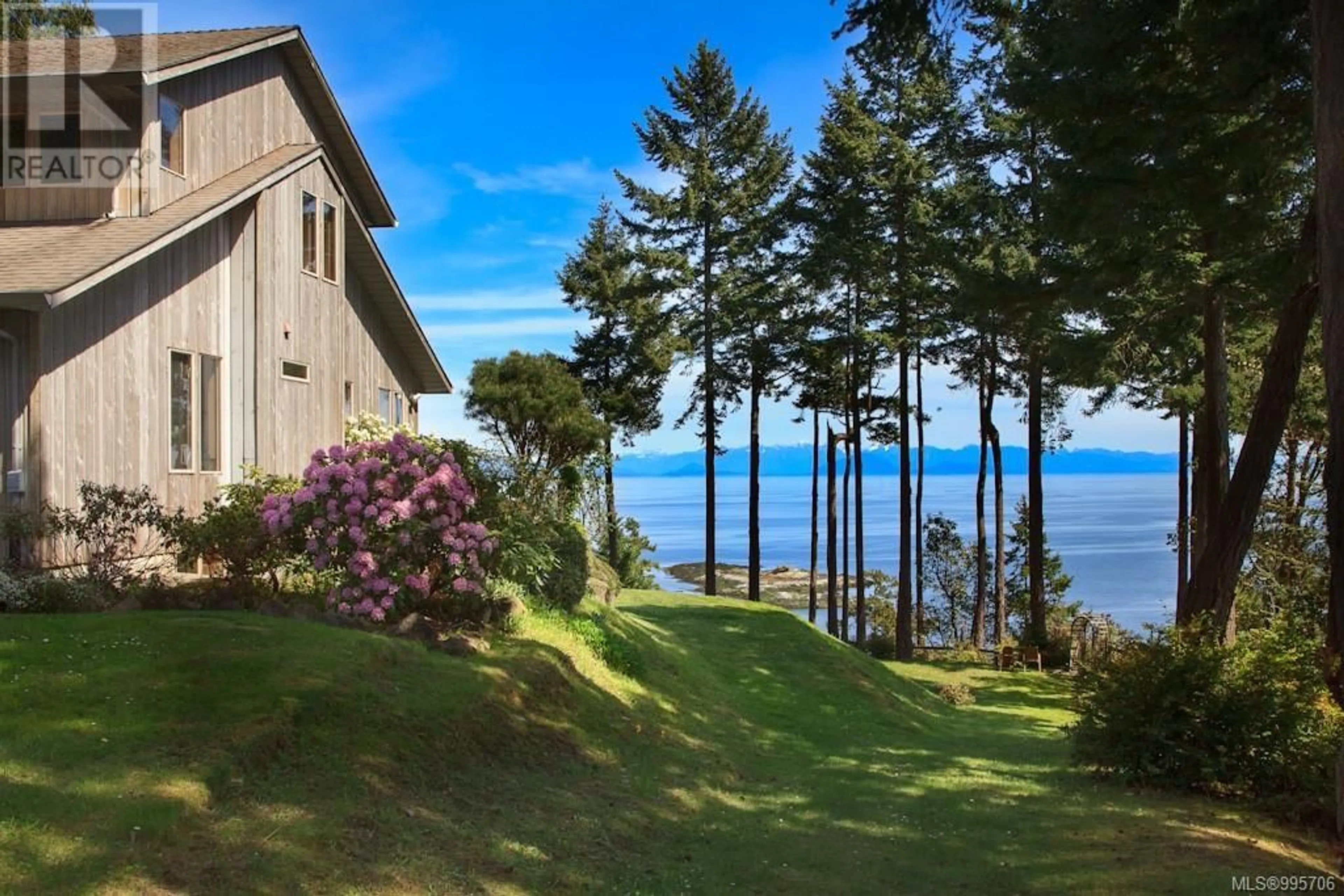 A pic from outside/outdoor area/front of a property/back of a property/a pic from drone, water/lake/river/ocean view for 1180 BERRY POINT ROAD, Gabriola Island British Columbia V0R1X1