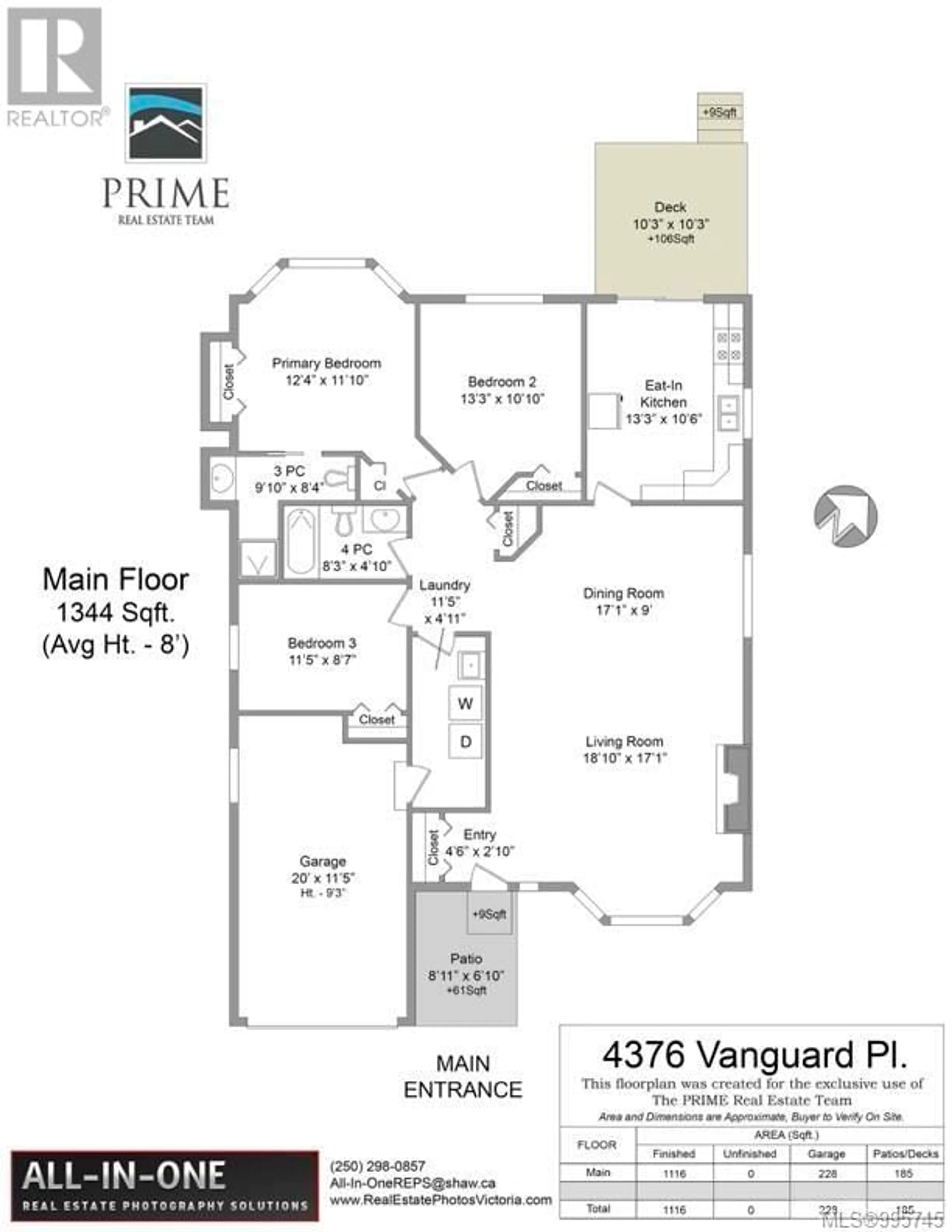 Floor plan for 4376 VANGUARD PLACE, Saanich British Columbia V8Z6X3