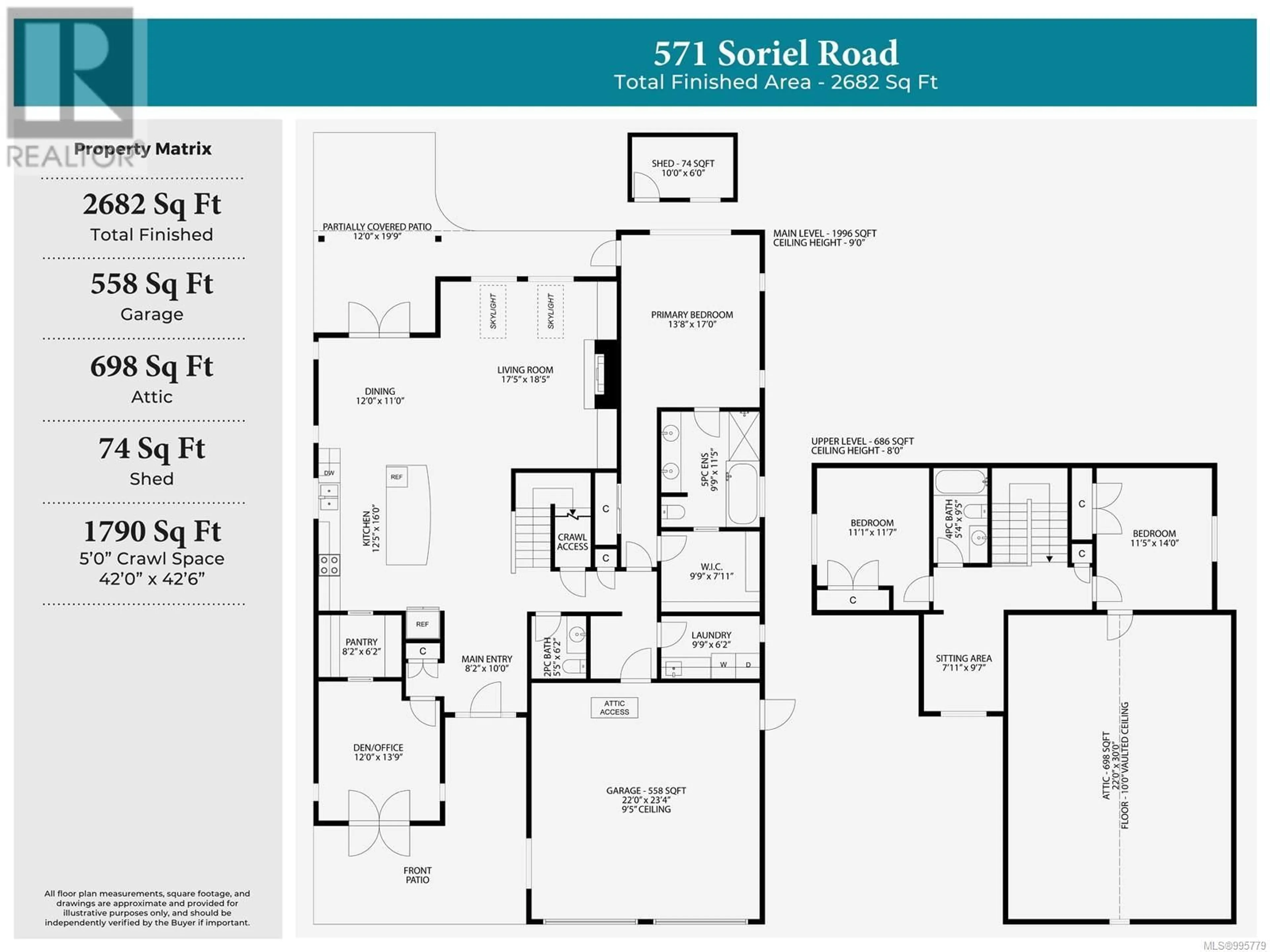 Floor plan for 571 SORIEL ROAD, Parksville British Columbia V9P2Z7