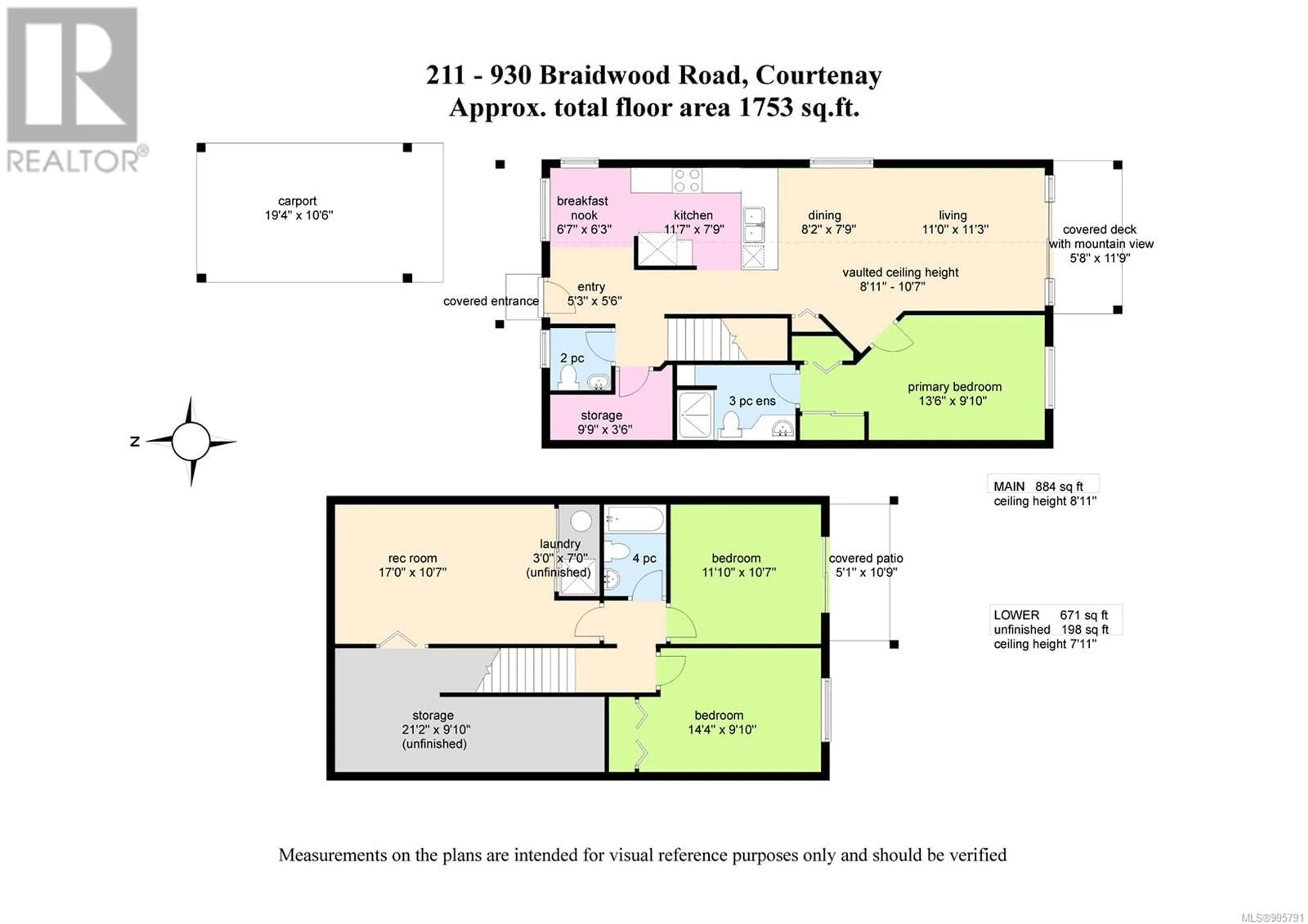 Floor plan for 211 - 930 BRAIDWOOD ROAD, Courtenay British Columbia V9N3R9