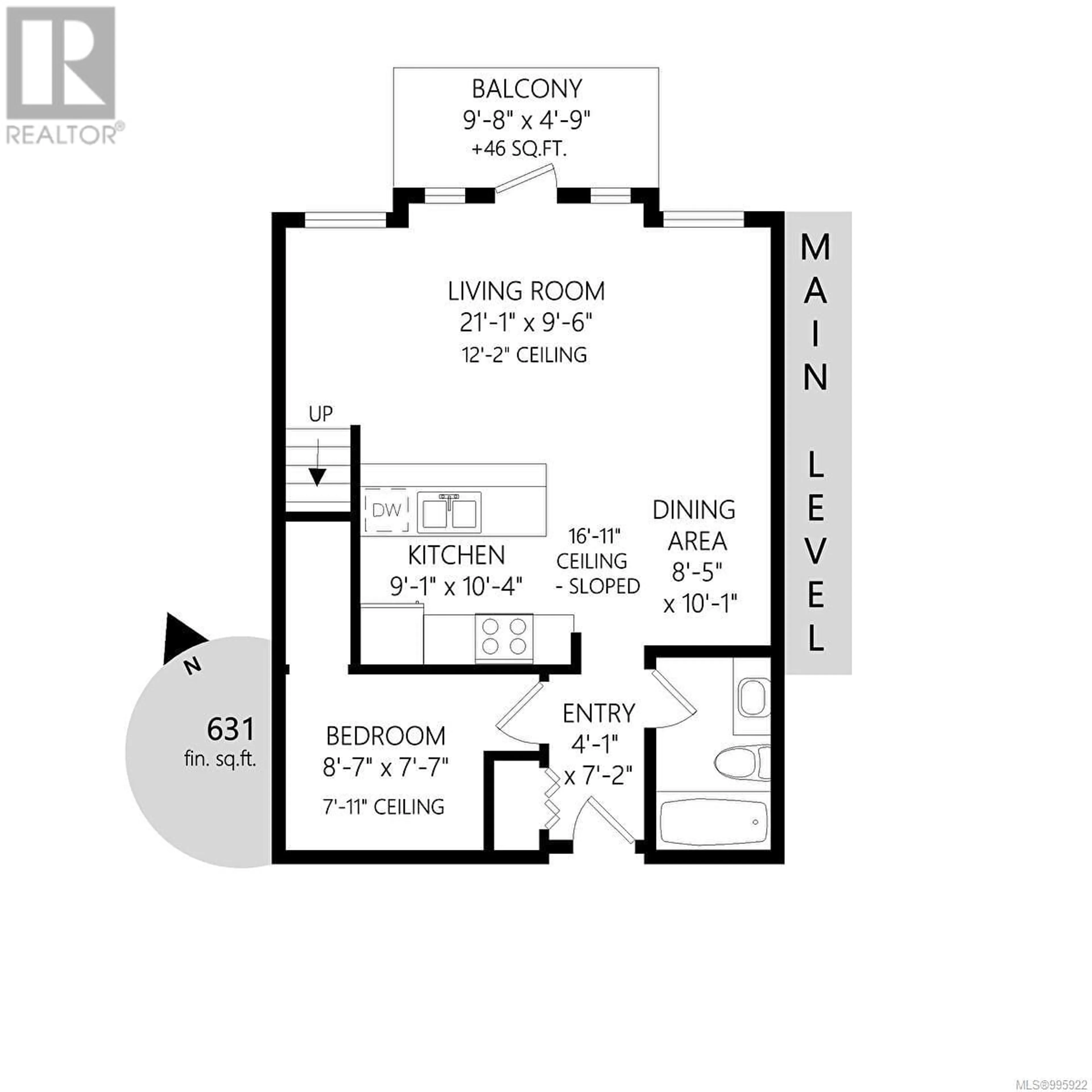 Floor plan for 408 - 1015 JOHNSON STREET, Victoria British Columbia V8V3N6