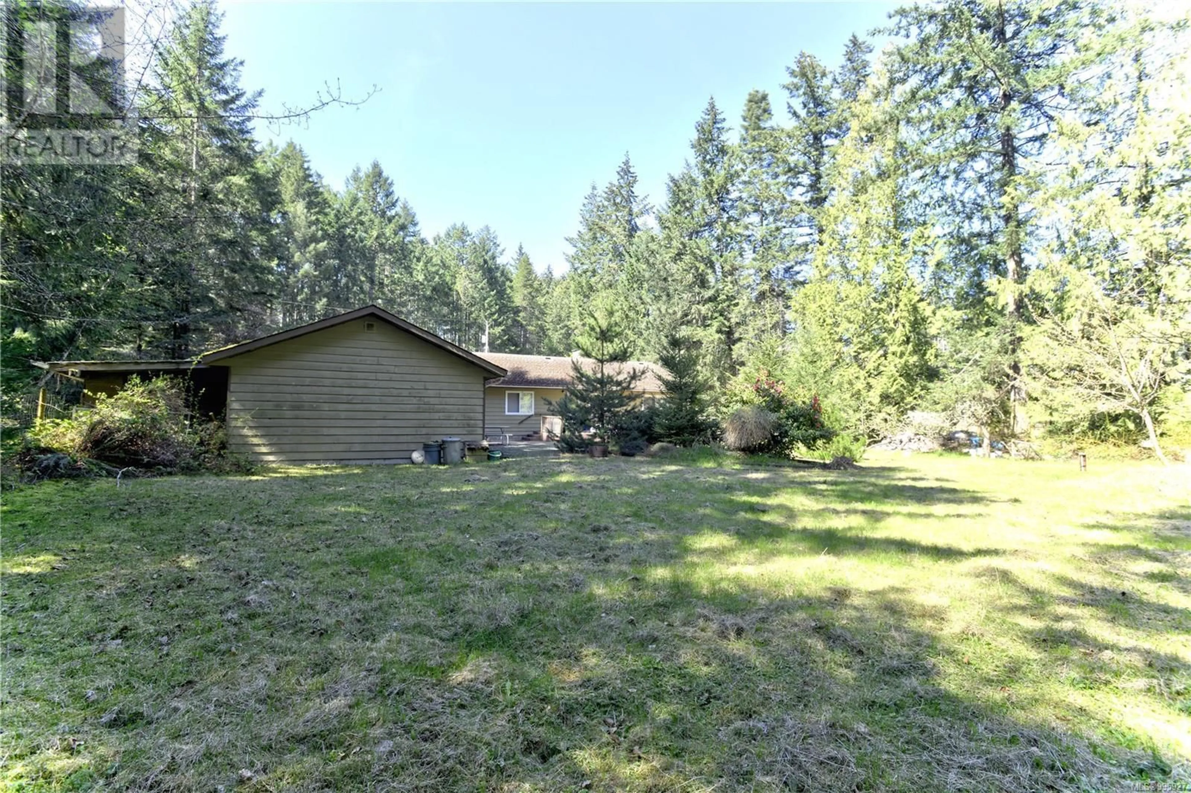 A pic from outside/outdoor area/front of a property/back of a property/a pic from drone, forest/trees view for 1048 PRICE ROAD, Errington British Columbia V9P2X1