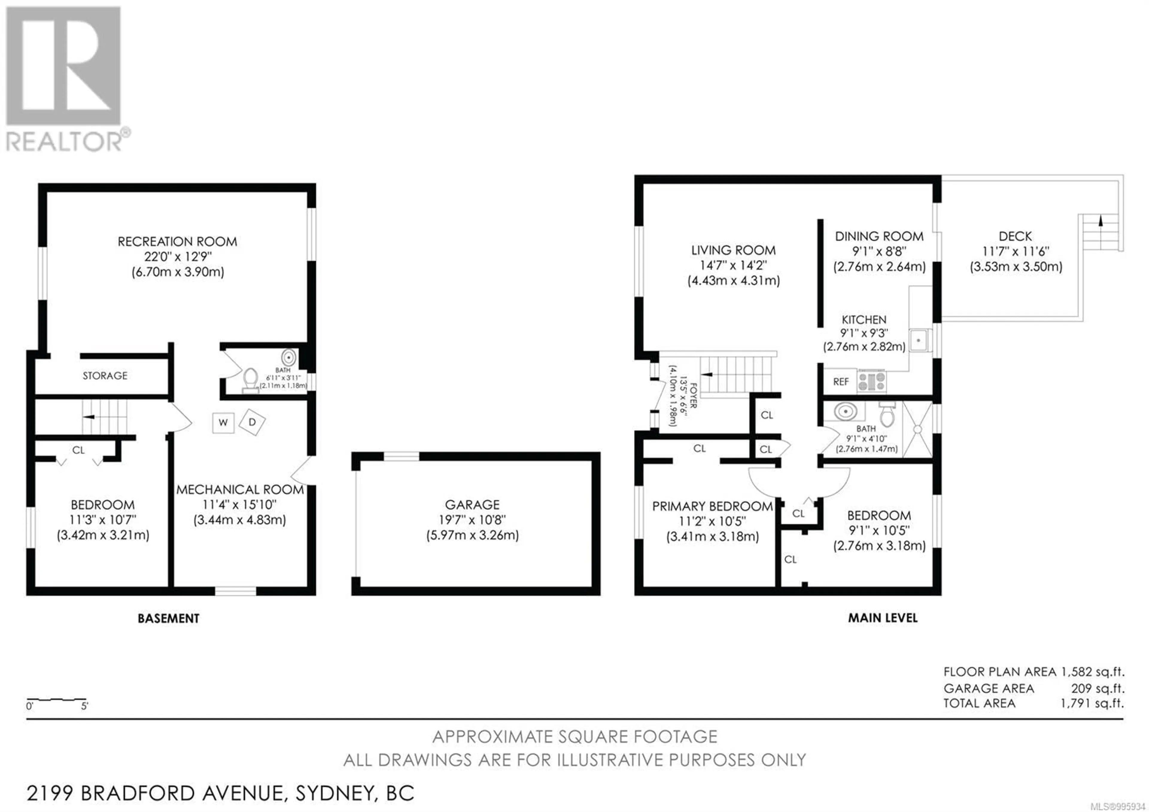 Floor plan for 2199 BRADFORD AVENUE, Sidney British Columbia V8L2C8