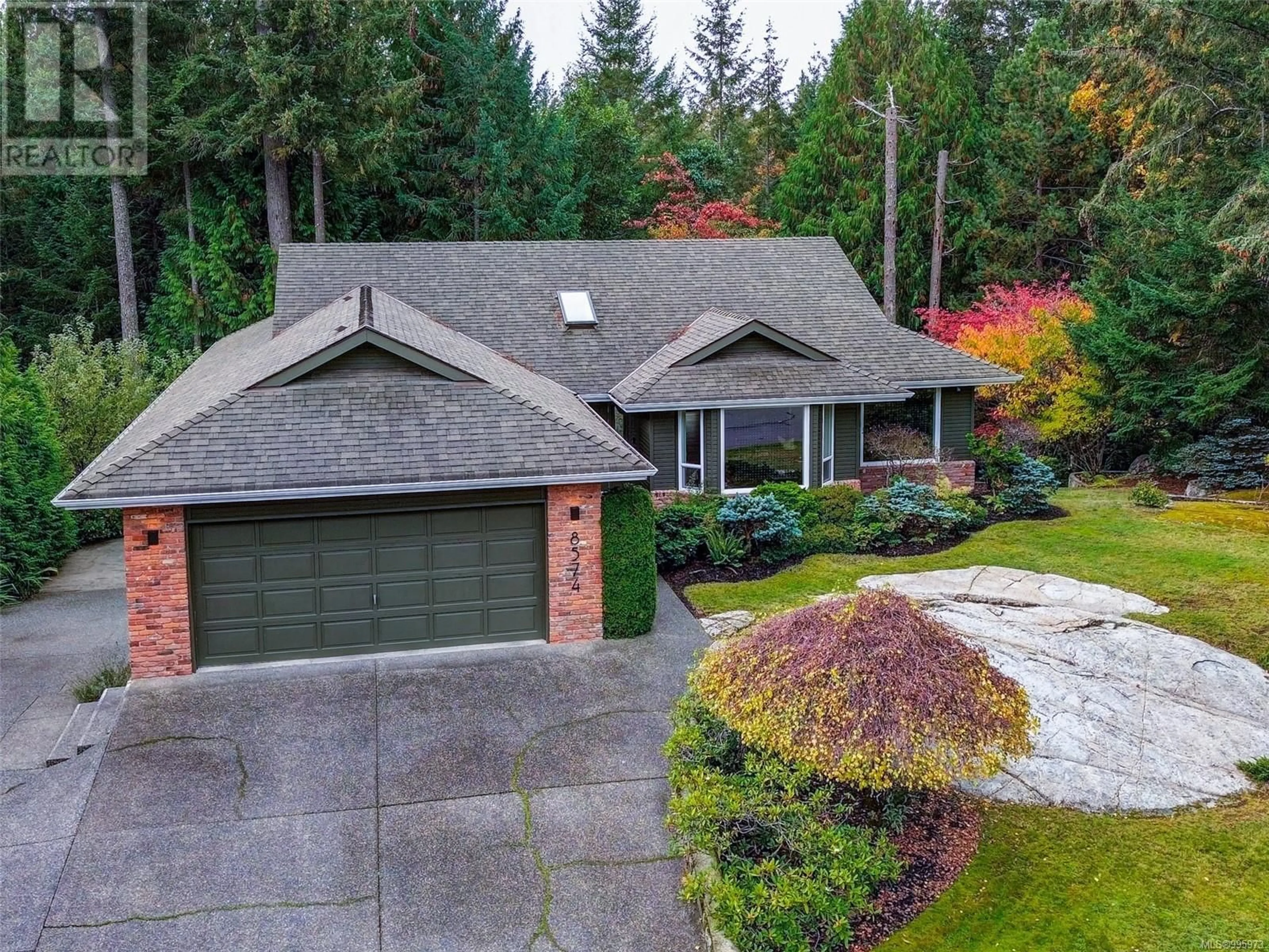 A pic from outside/outdoor area/front of a property/back of a property/a pic from drone, unknown for 8574 KINGCOME CRESCENT, North Saanich British Columbia V8L5B6