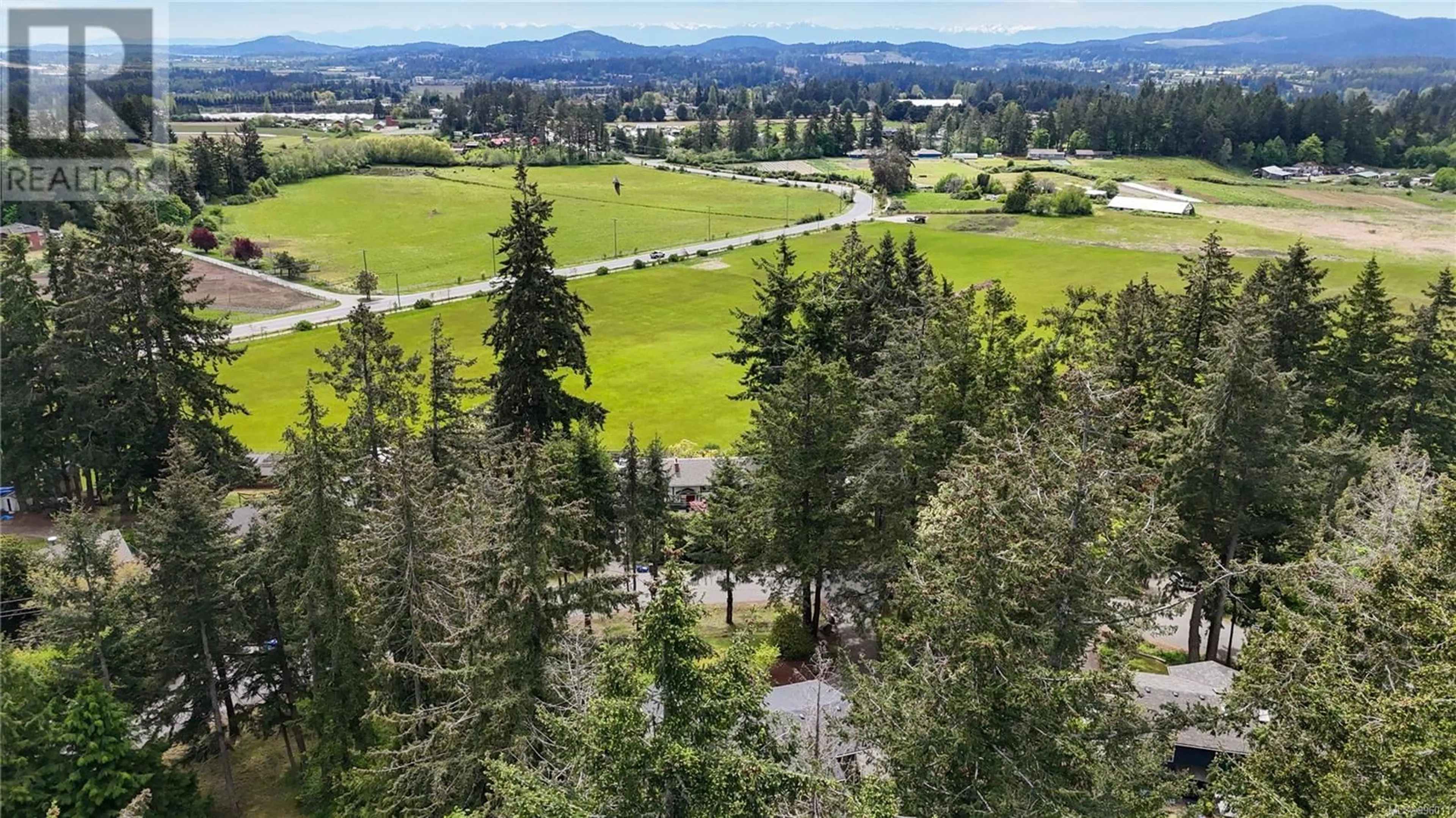 A pic from outside/outdoor area/front of a property/back of a property/a pic from drone, mountain view for 1940 SANDOVER CRESCENT, North Saanich British Columbia V8L1A1