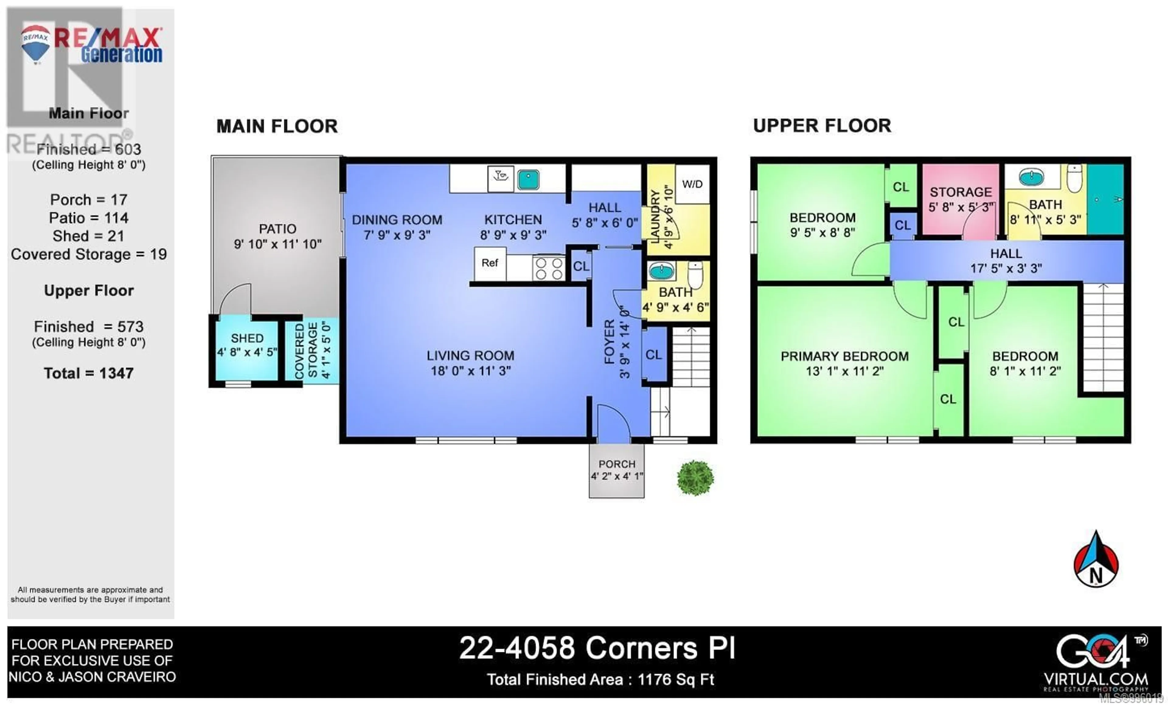 Floor plan for 22 - 4058 CORNERS PLACE, Saanich British Columbia V8X3Z5