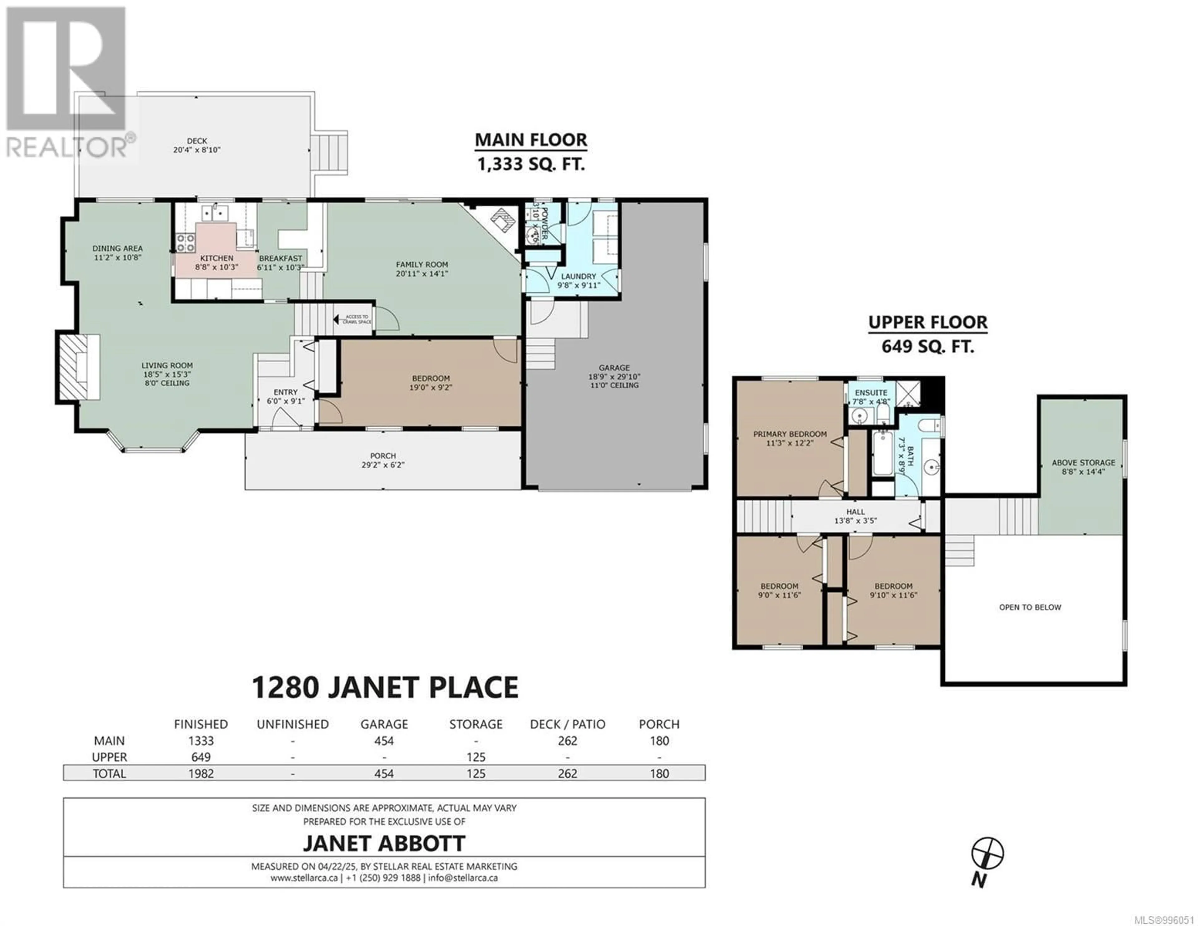 Floor plan for 1280 JANET PLACE, Duncan British Columbia V9L5R6