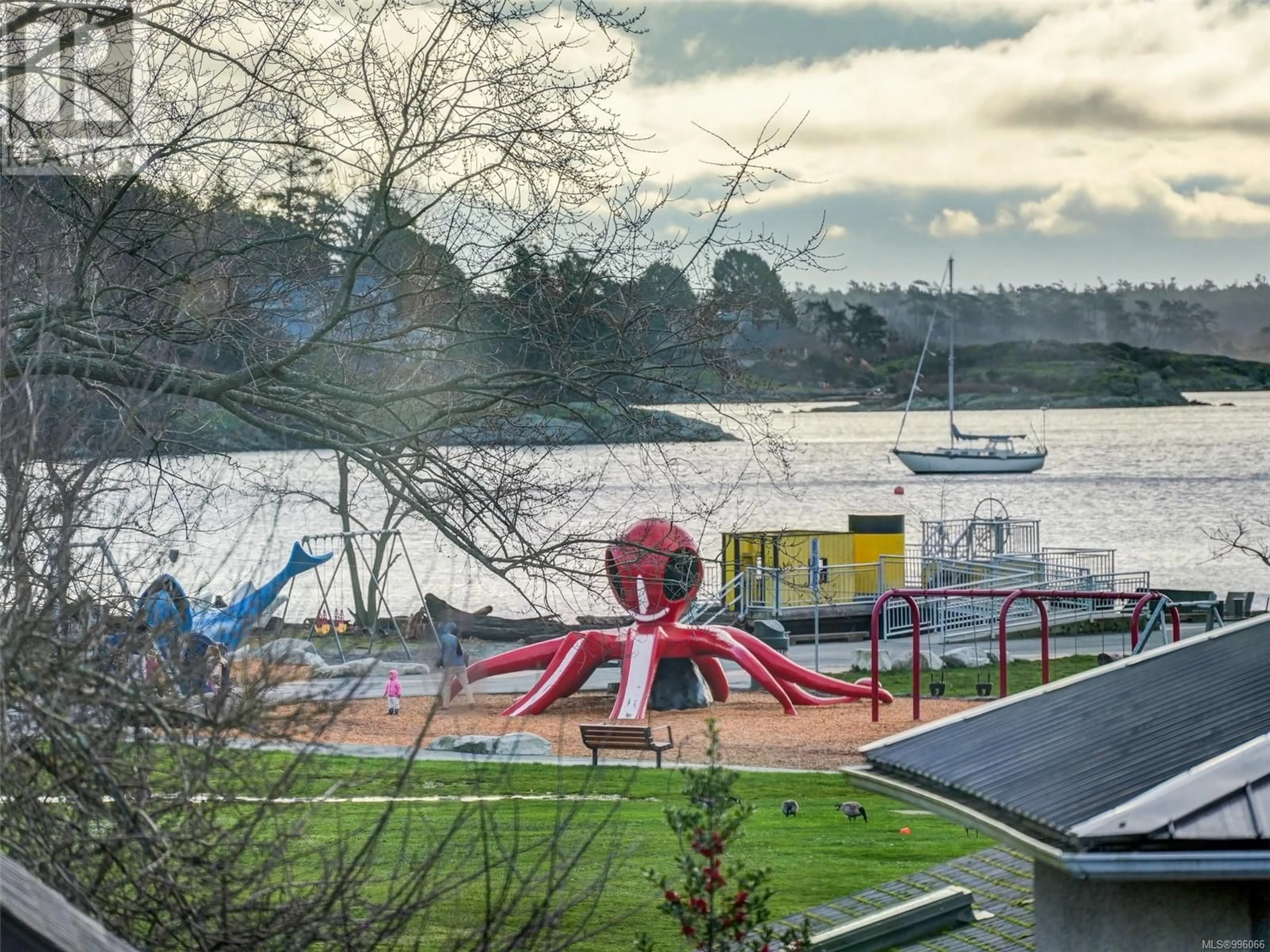 A pic from outside/outdoor area/front of a property/back of a property/a pic from drone, water/lake/river/ocean view for 204 - 2589 PENRHYN STREET, Saanich British Columbia V8N1G4