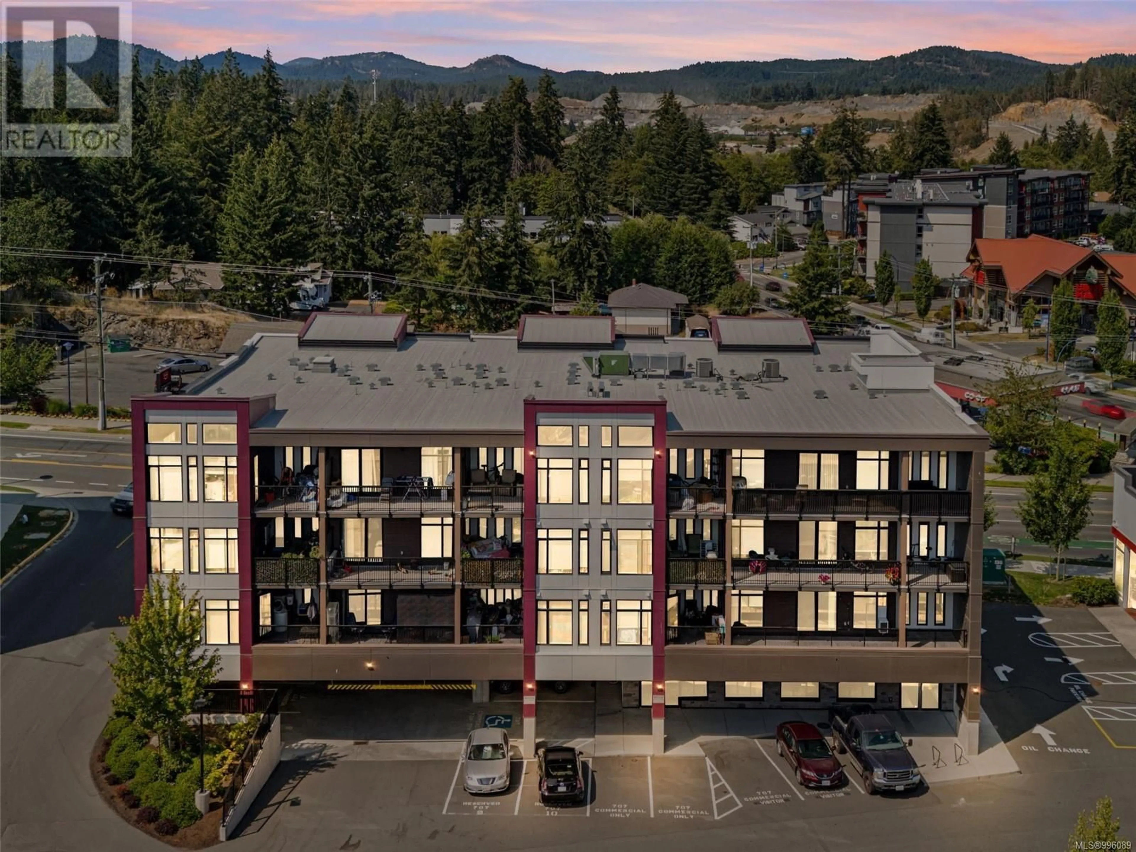 A pic from outside/outdoor area/front of a property/back of a property/a pic from drone, mountain view for 402 - 707 TREANOR AVENUE, Langford British Columbia V9B0X7