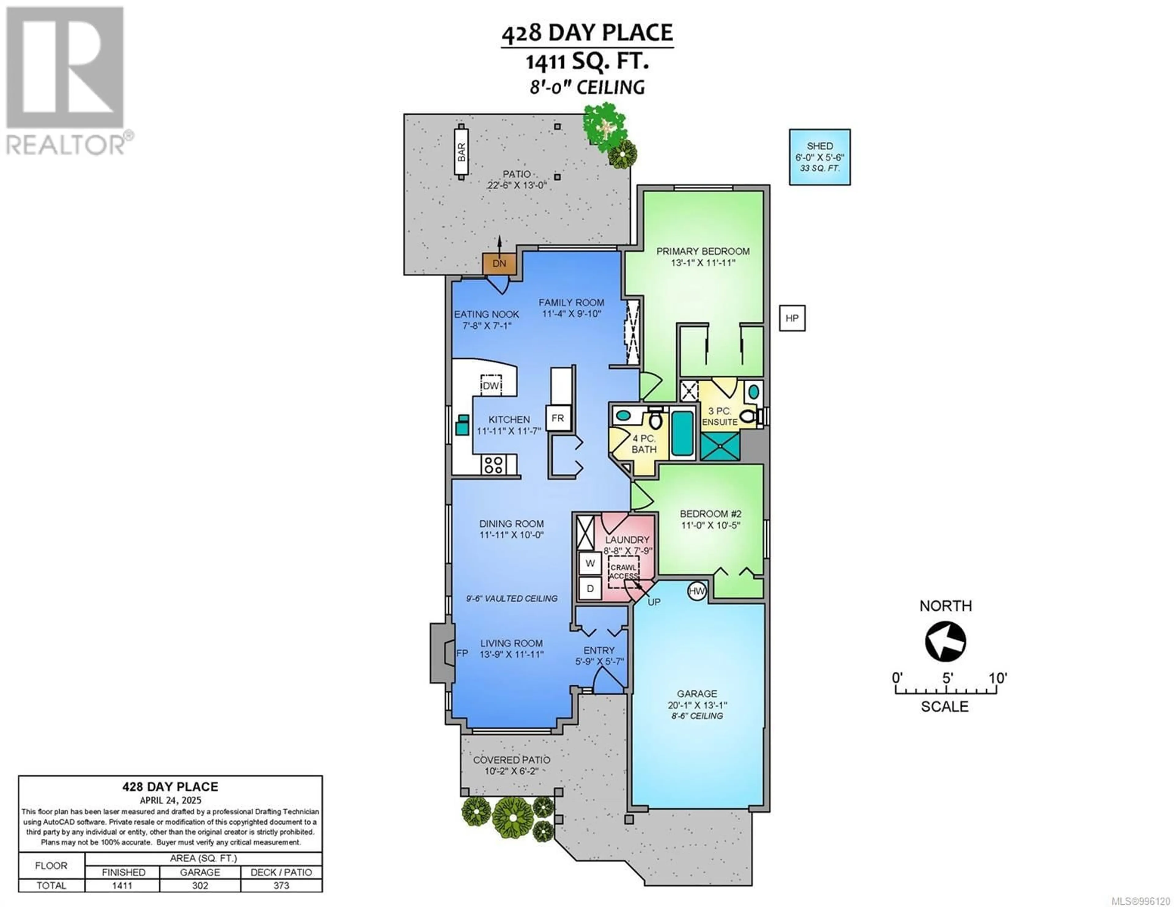 Floor plan for 428 DAY PLACE, Parksville British Columbia V9P1Z6