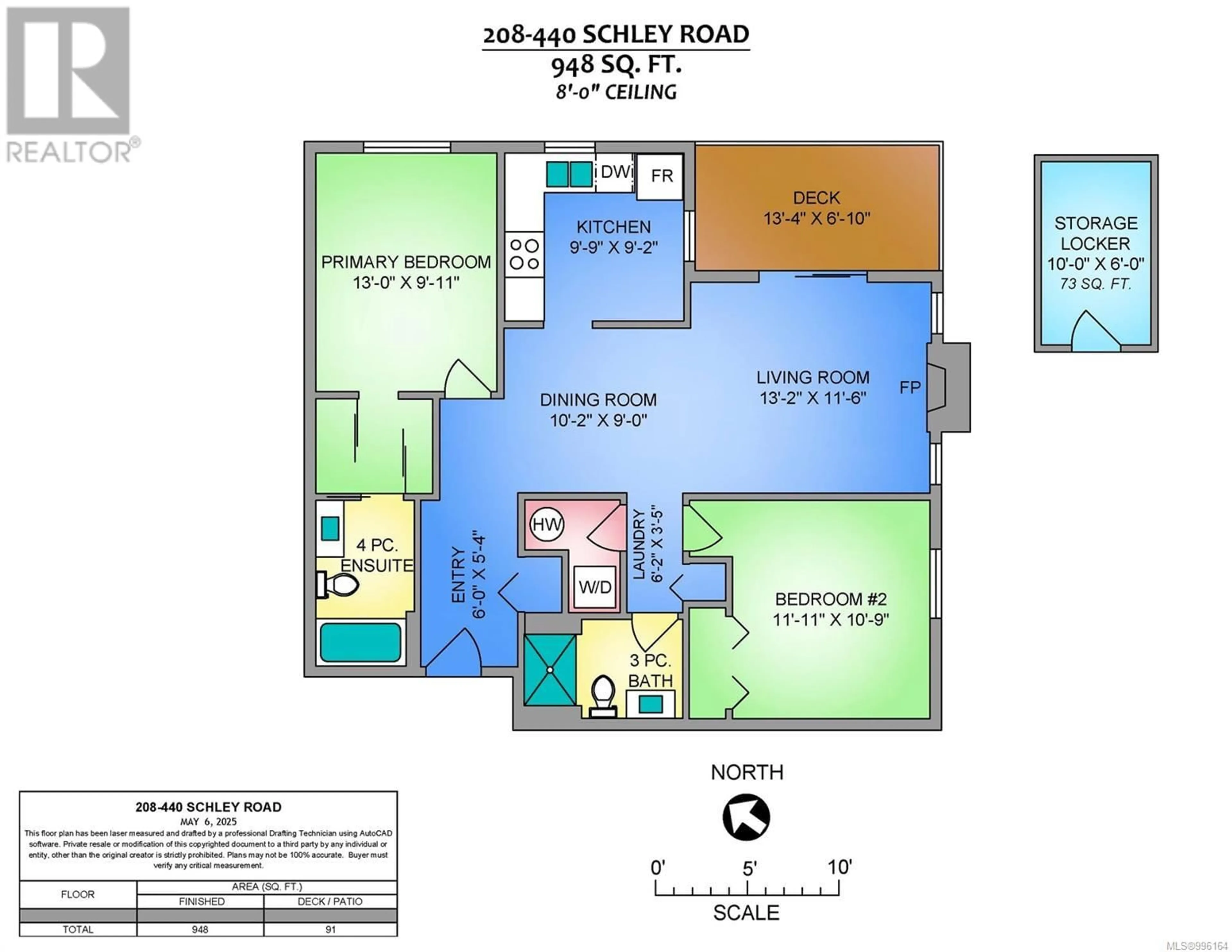 Floor plan for 208 - 440 SCHLEY PLACE, Qualicum Beach British Columbia V9K2M5