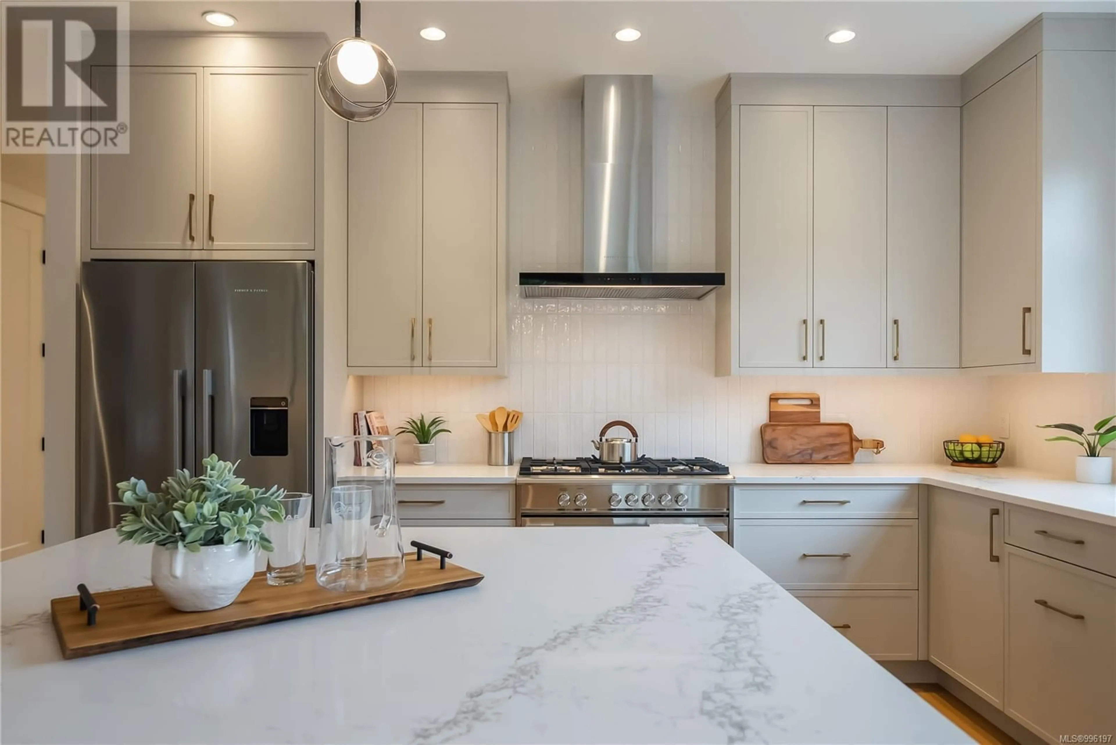 Contemporary kitchen, ceramic/tile floor for 948 FLAGSTICK ROAD, Qualicum Beach British Columbia V9K1M5