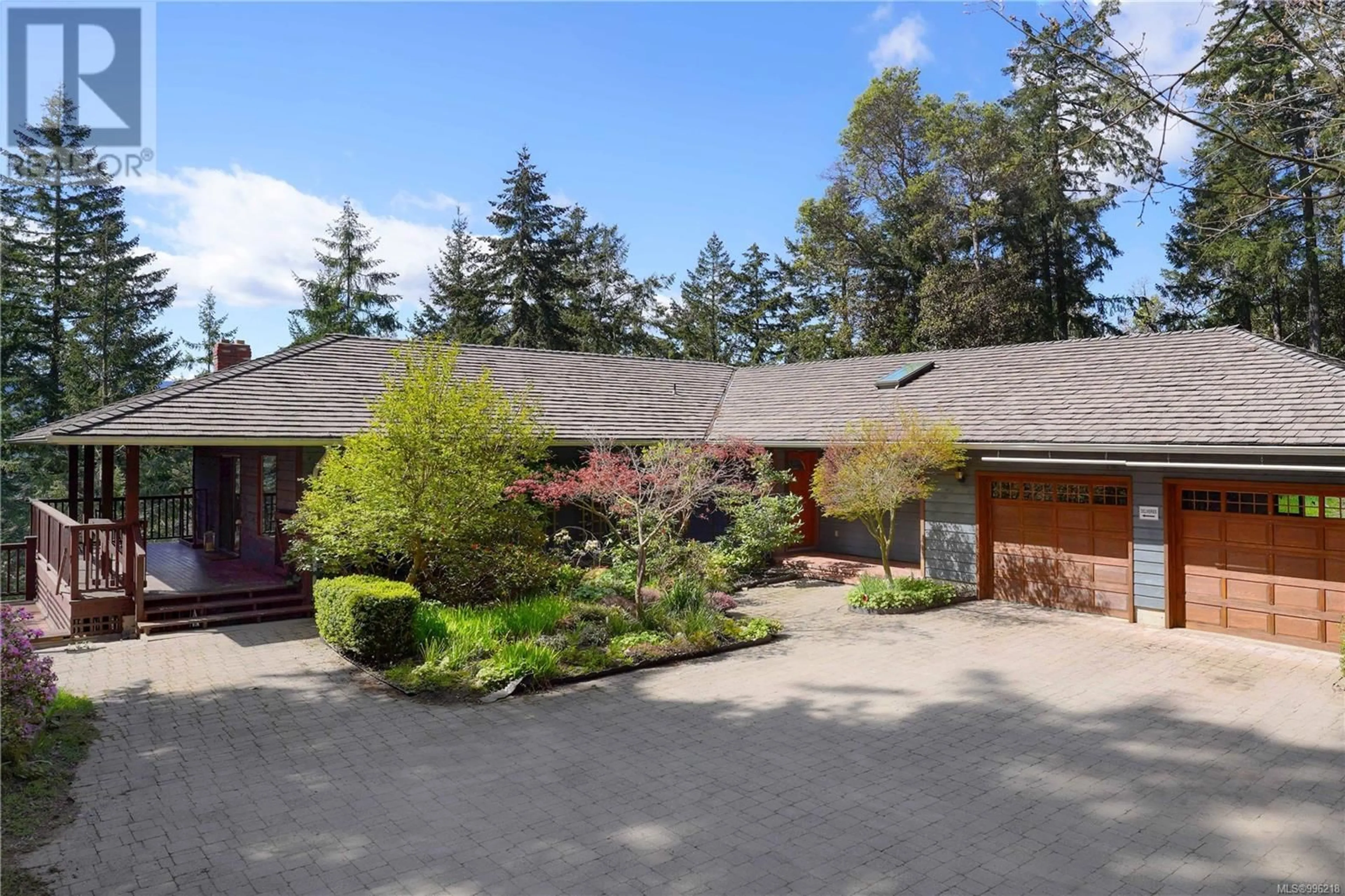 A pic from outside/outdoor area/front of a property/back of a property/a pic from drone, street for 332 SKY VALLEY ROAD, Salt Spring British Columbia V8K2C3