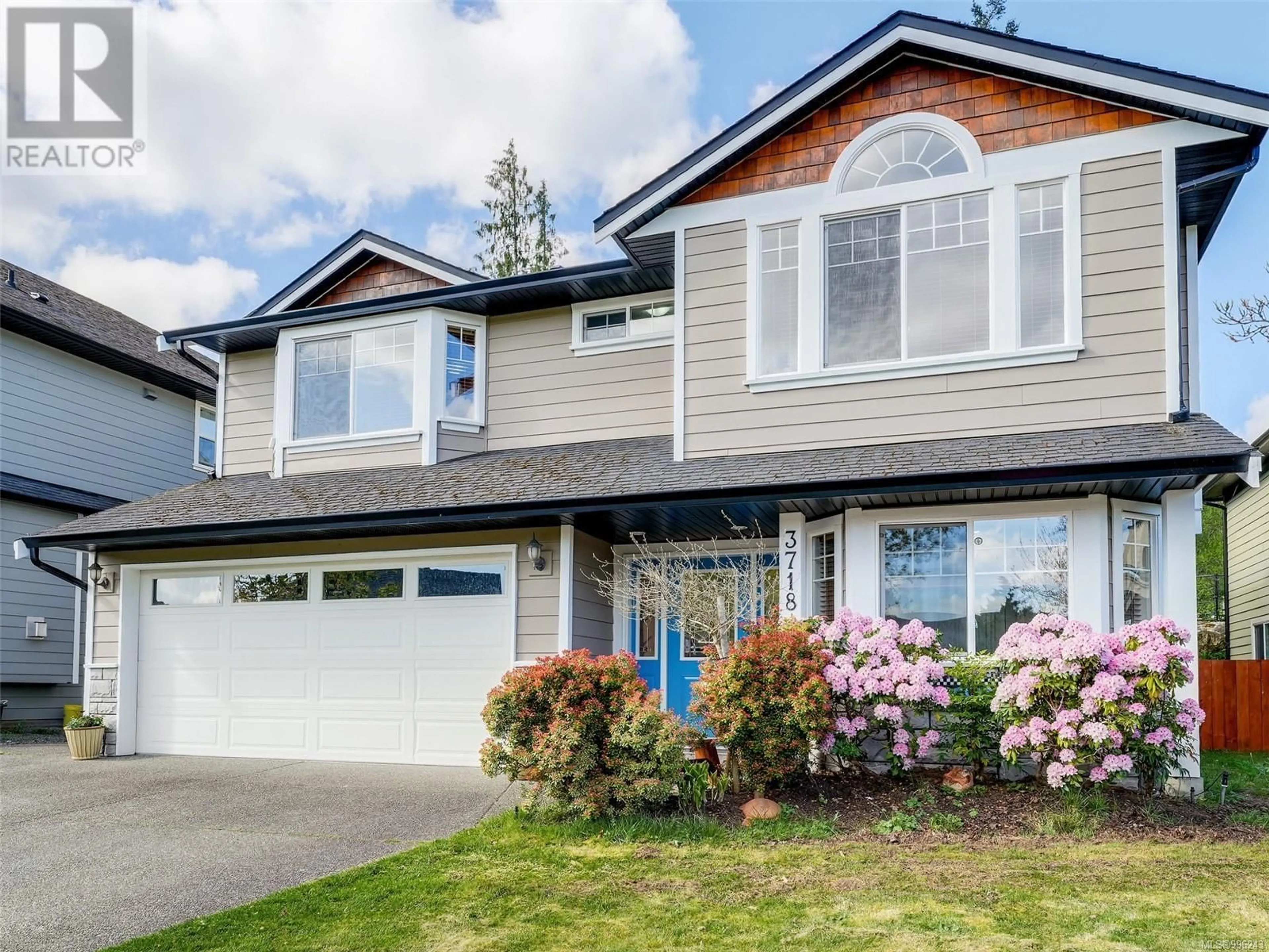 Home with vinyl exterior material, street for 3718 RIDGE POND DRIVE, Langford British Columbia V9C4M8