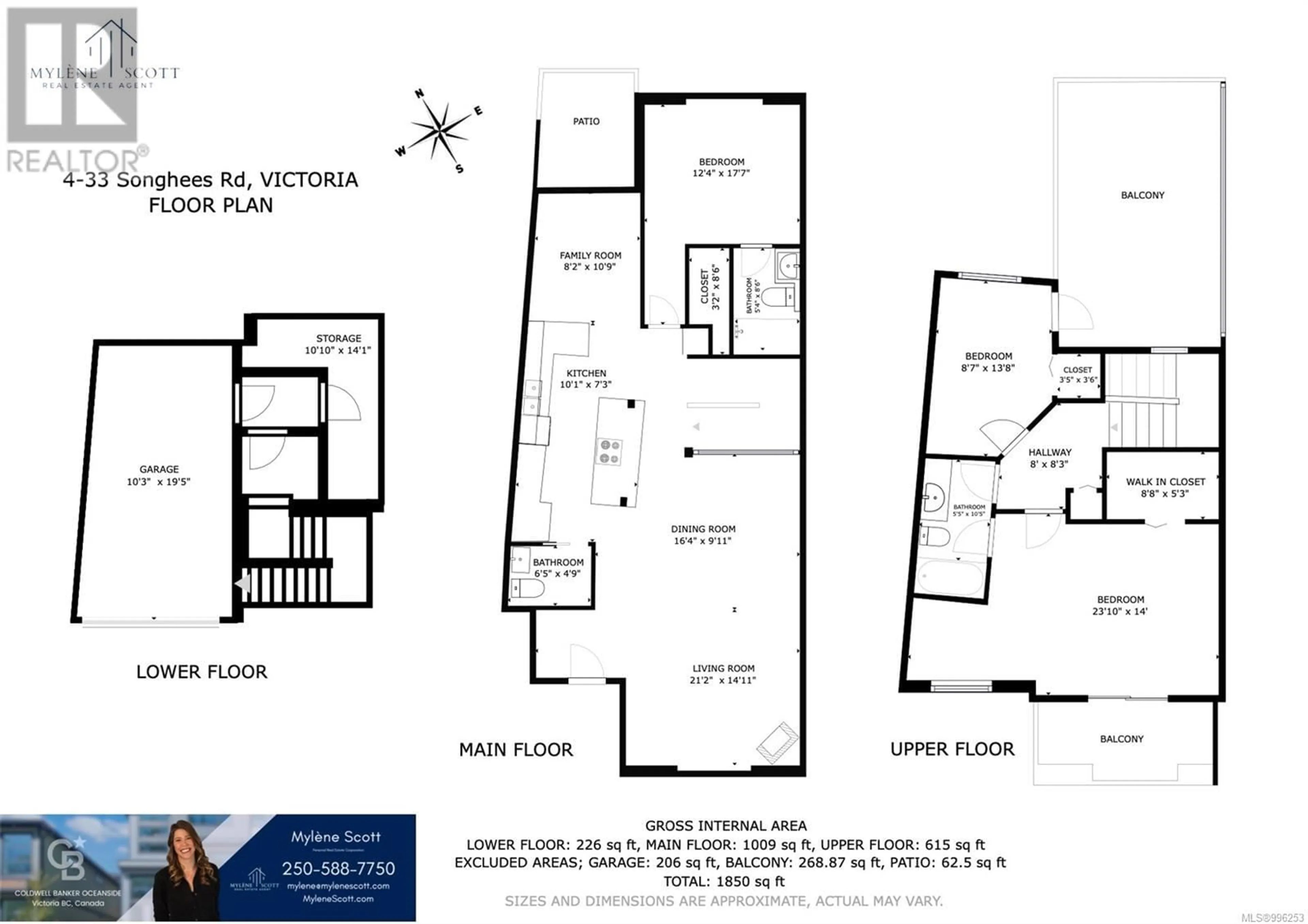 Floor plan for 4 - 33 SONGHEES ROAD, Victoria British Columbia V9A7M6