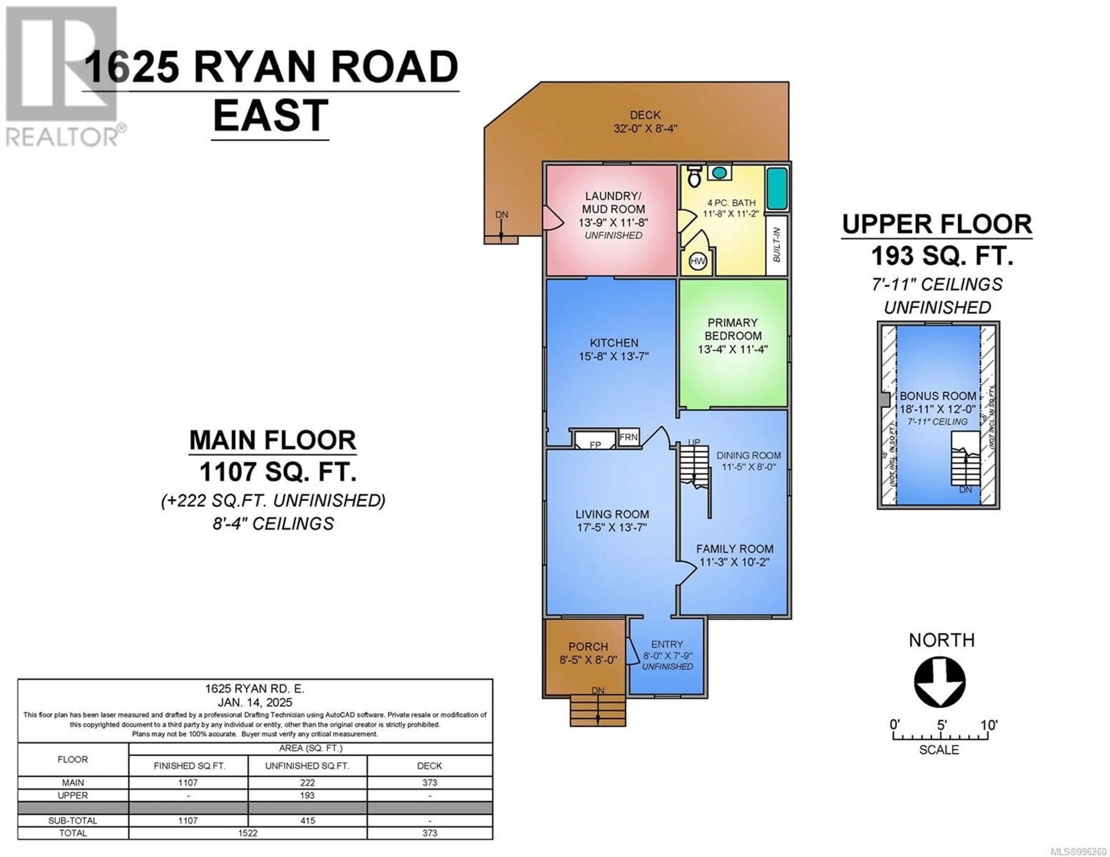 Floor plan for 1625 RYAN ROAD EAST, Comox British Columbia V9M4C6