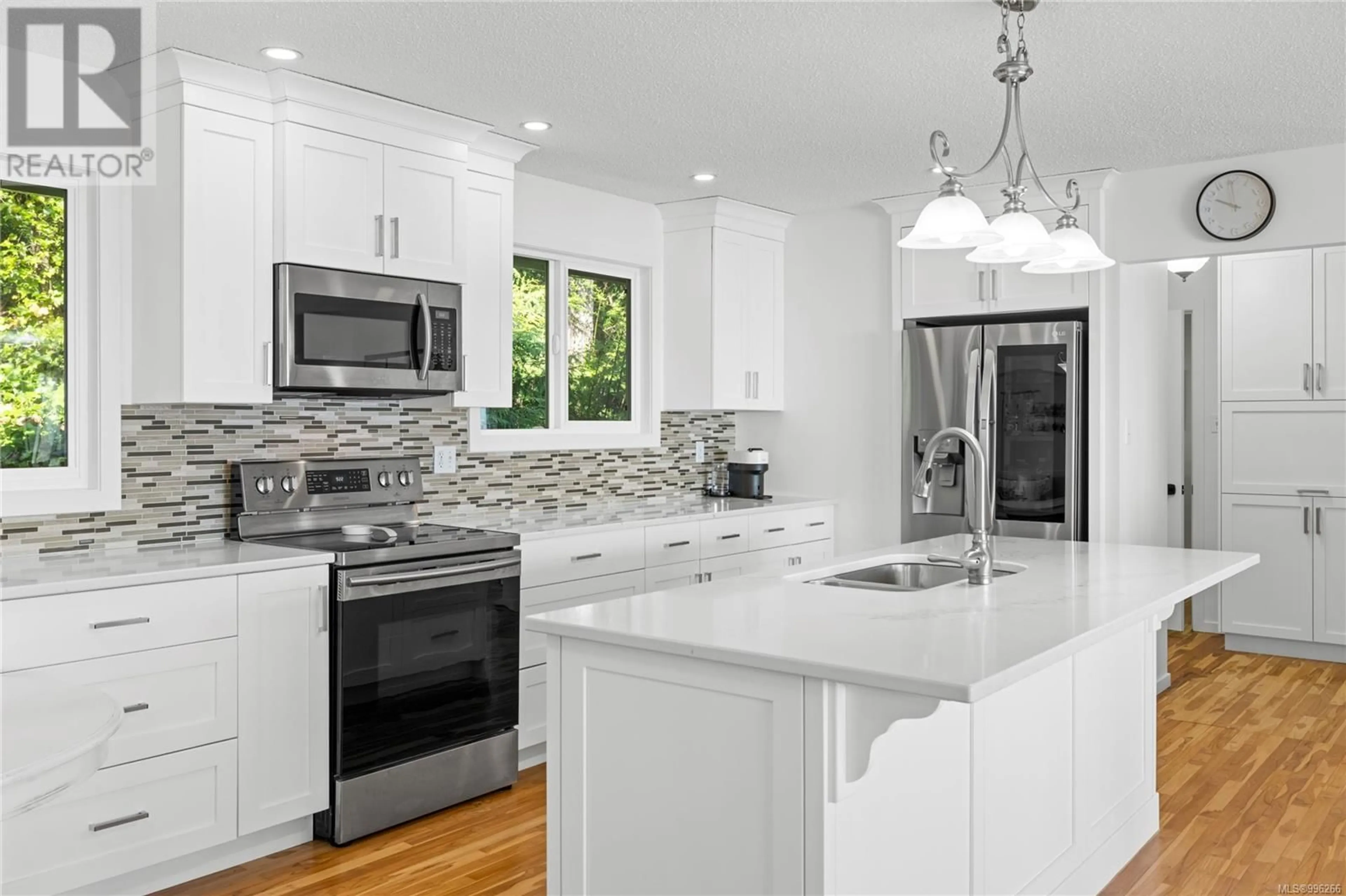 Contemporary kitchen, ceramic/tile floor for 6655 ISLAND HIGHWAY WEST, Bowser British Columbia V0R1G0