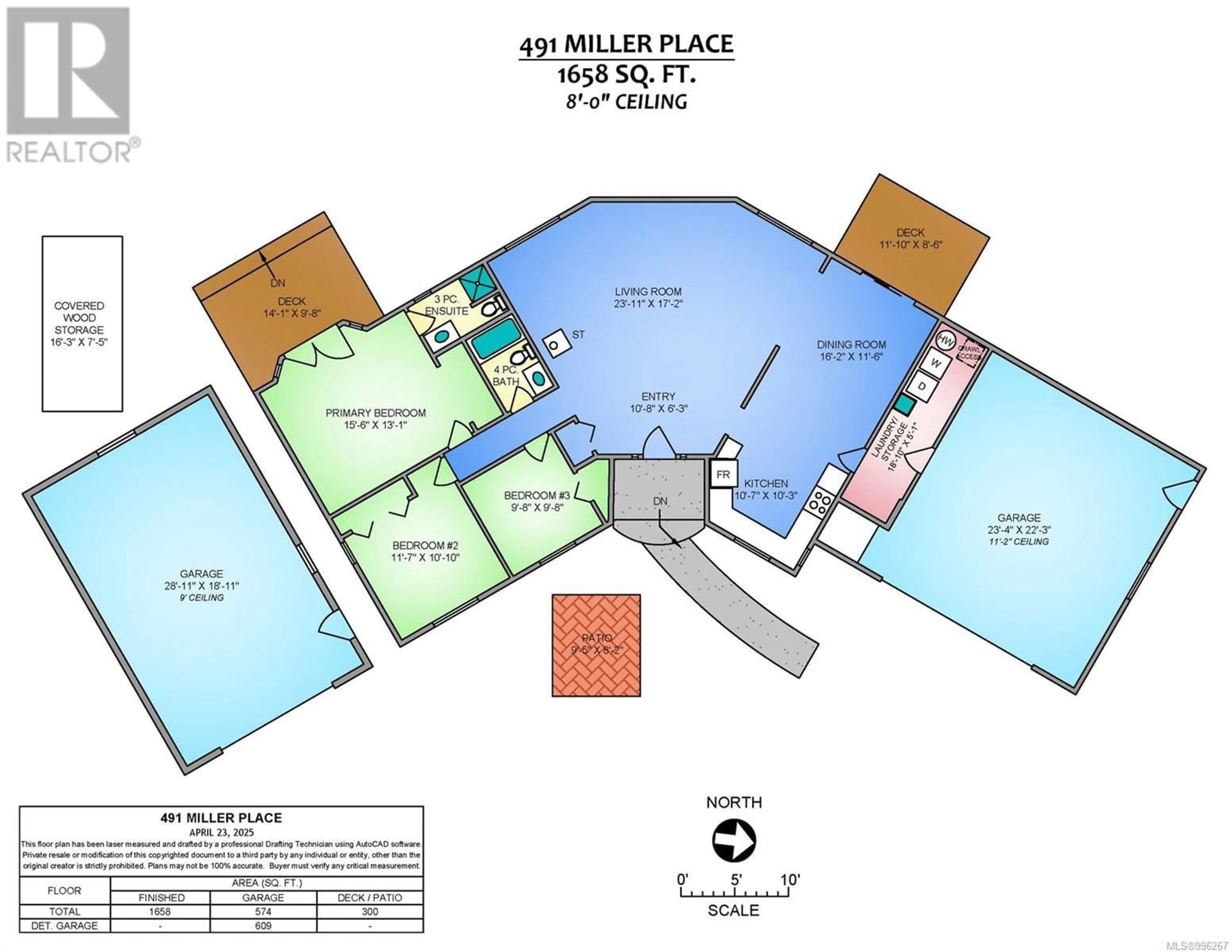 Floor plan for 491 MILLER PLACE, Qualicum Beach British Columbia V9K2A4