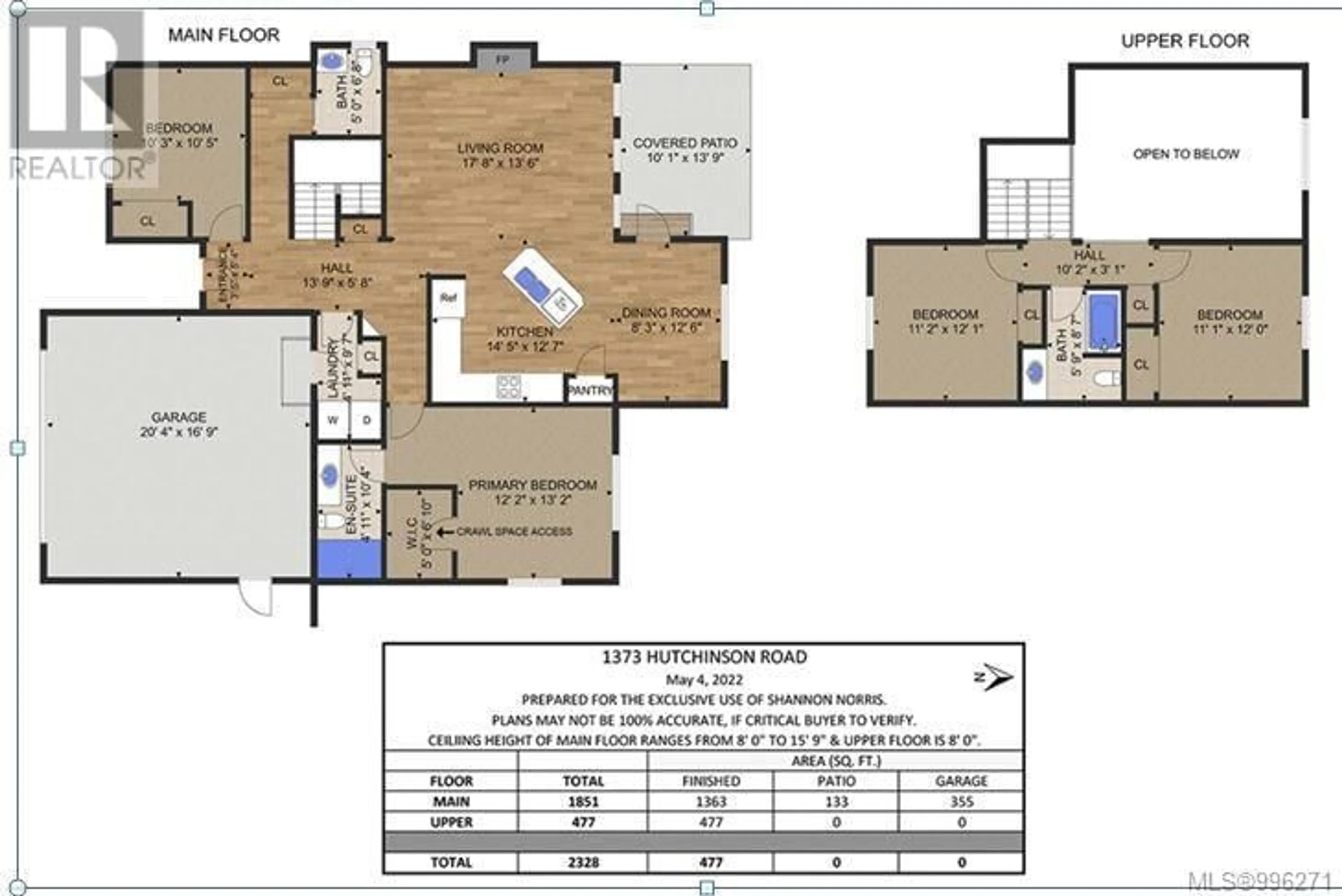 Floor plan for 1373 HUTCHINSON ROAD, Cobble Hill British Columbia V0R1L0