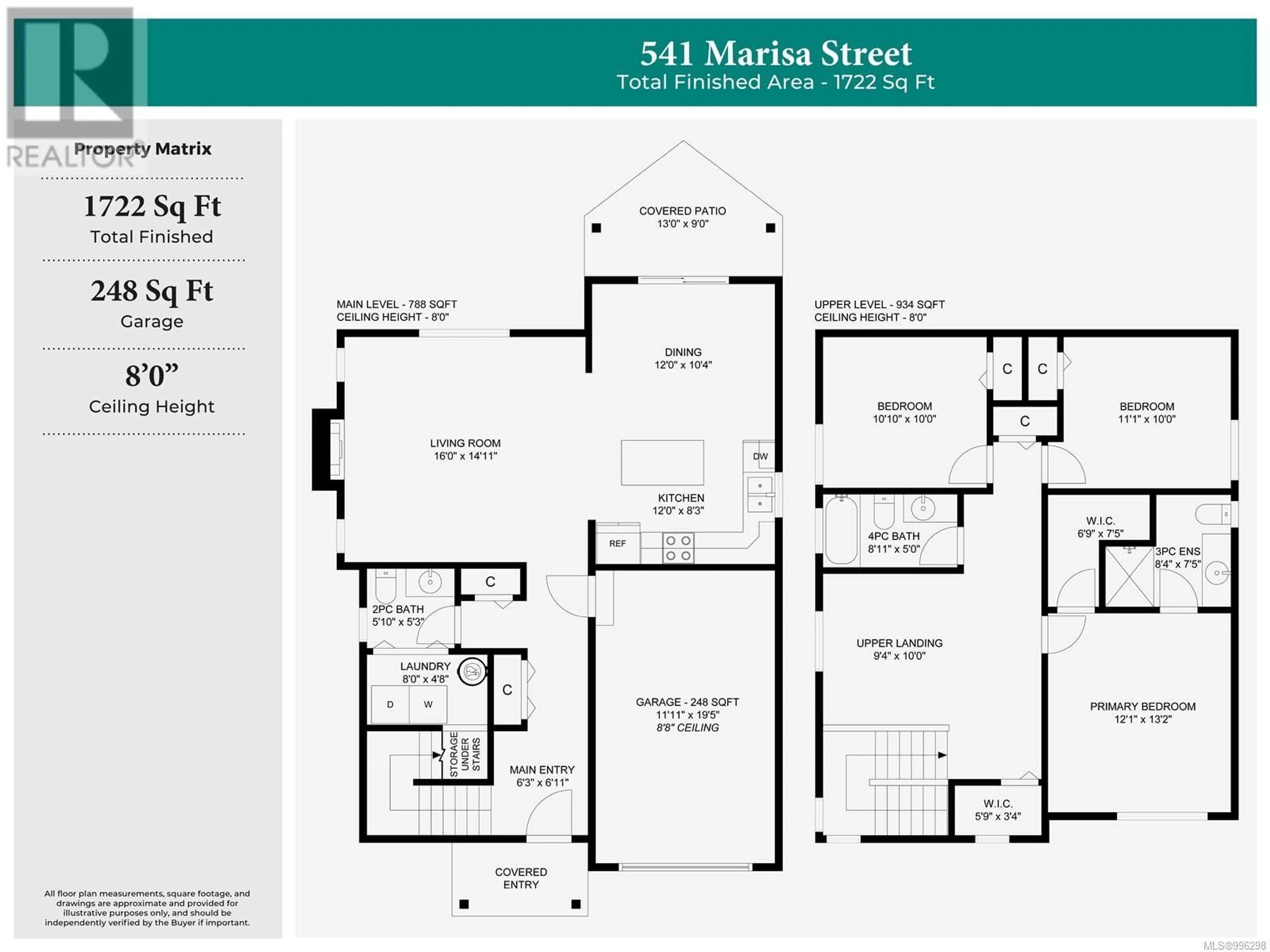 Floor plan for 541 MARISA STREET, Nanaimo British Columbia V9R0H5