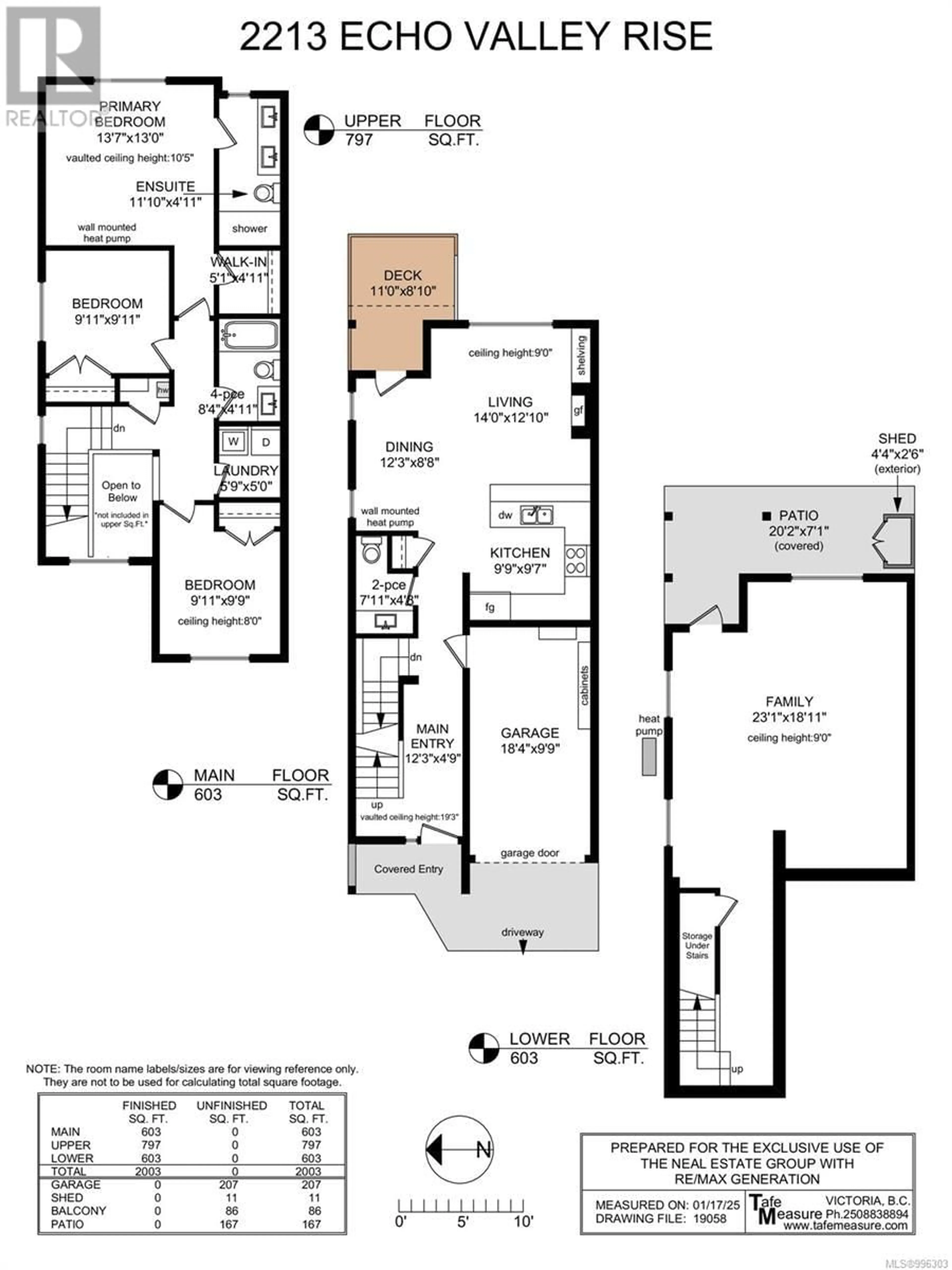 Floor plan for 2213 ECHO VALLEY RISE, Langford British Columbia V9B0G4