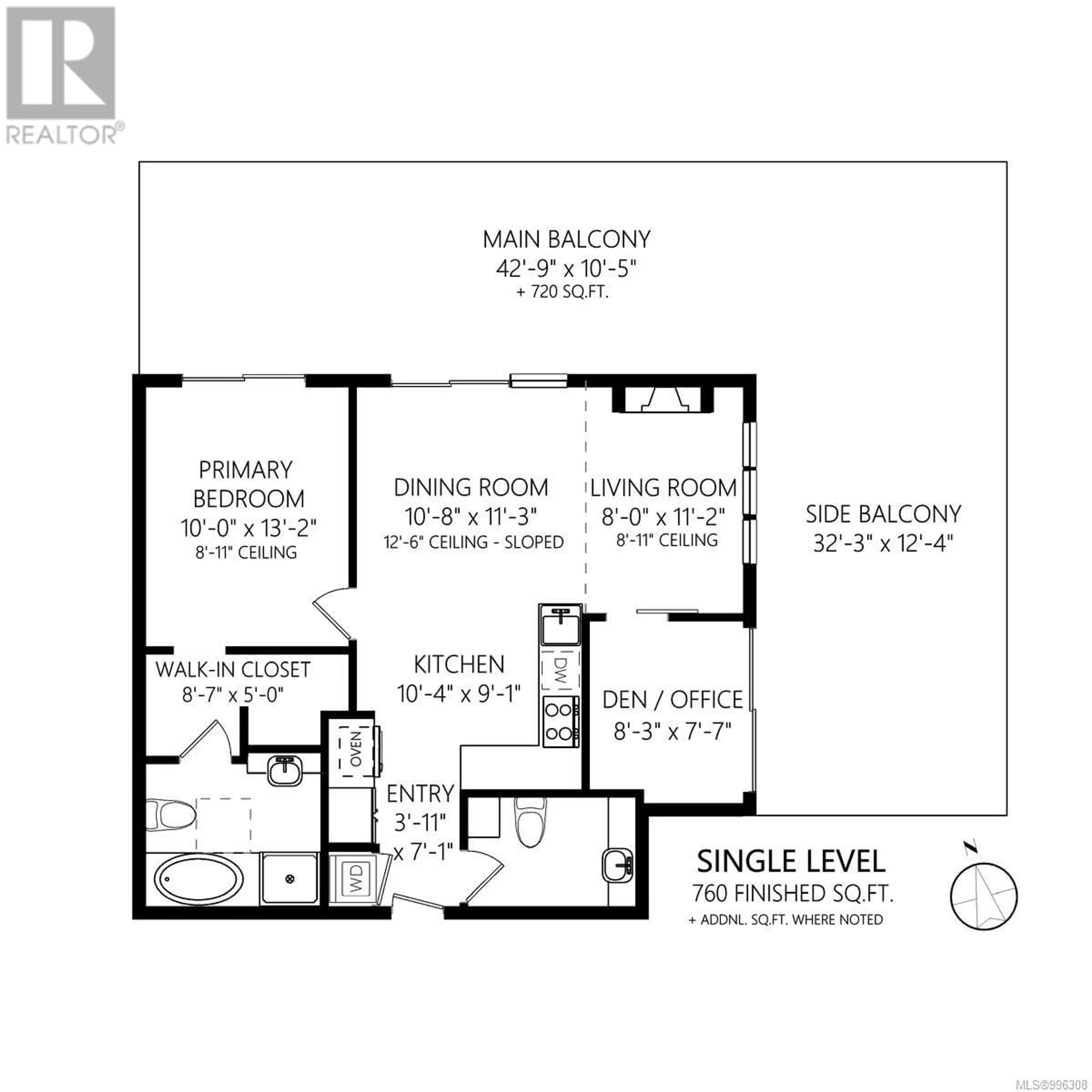 Floor plan for 401 - 610 JOHNSON STREET, Victoria British Columbia V8W1M4