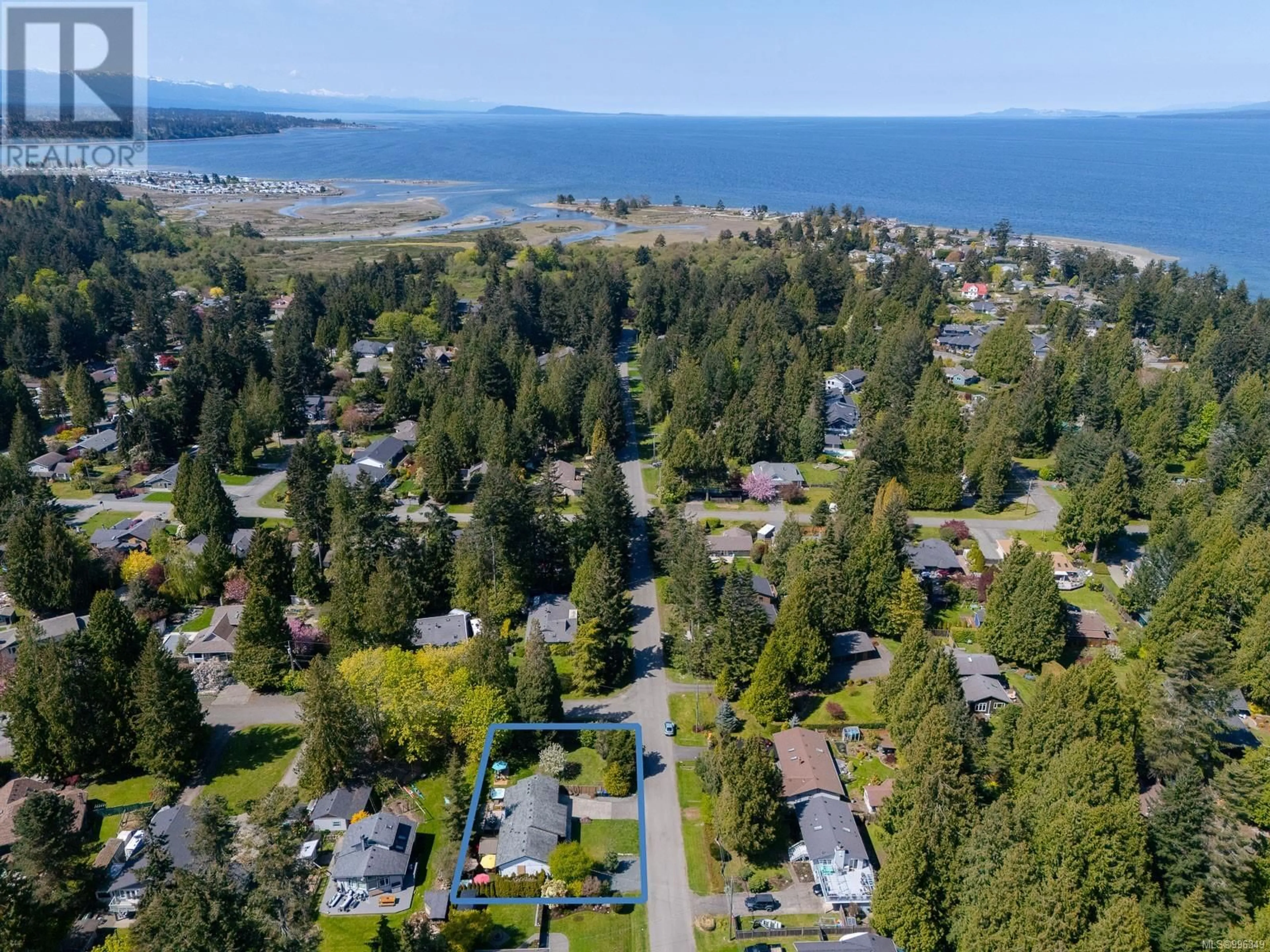 A pic from outside/outdoor area/front of a property/back of a property/a pic from drone, water/lake/river/ocean view for 1025 MAPLE LANE DRIVE, Parksville British Columbia V9P1T3
