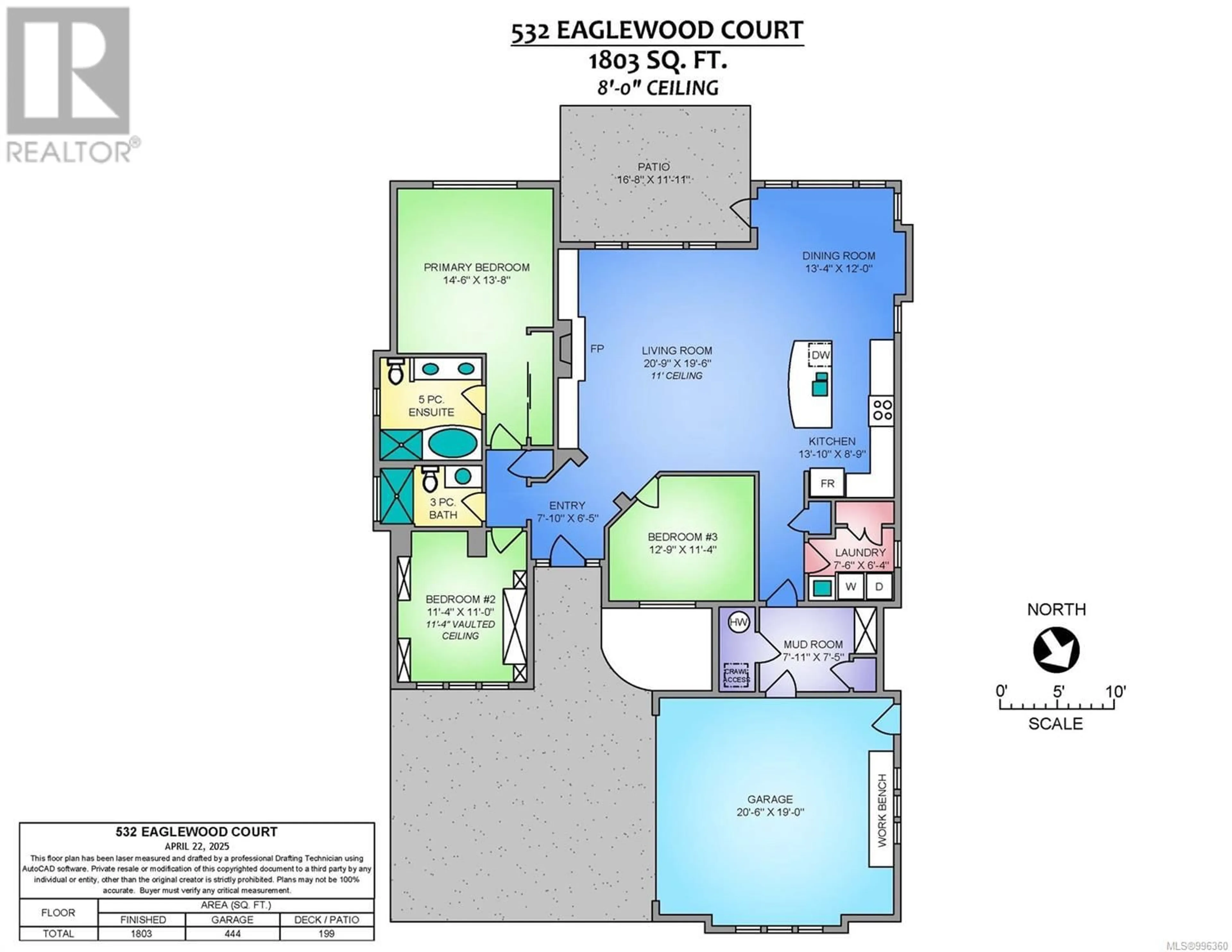Floor plan for 532 EAGLEWOOD COURT, Qualicum Beach British Columbia V8W2C4