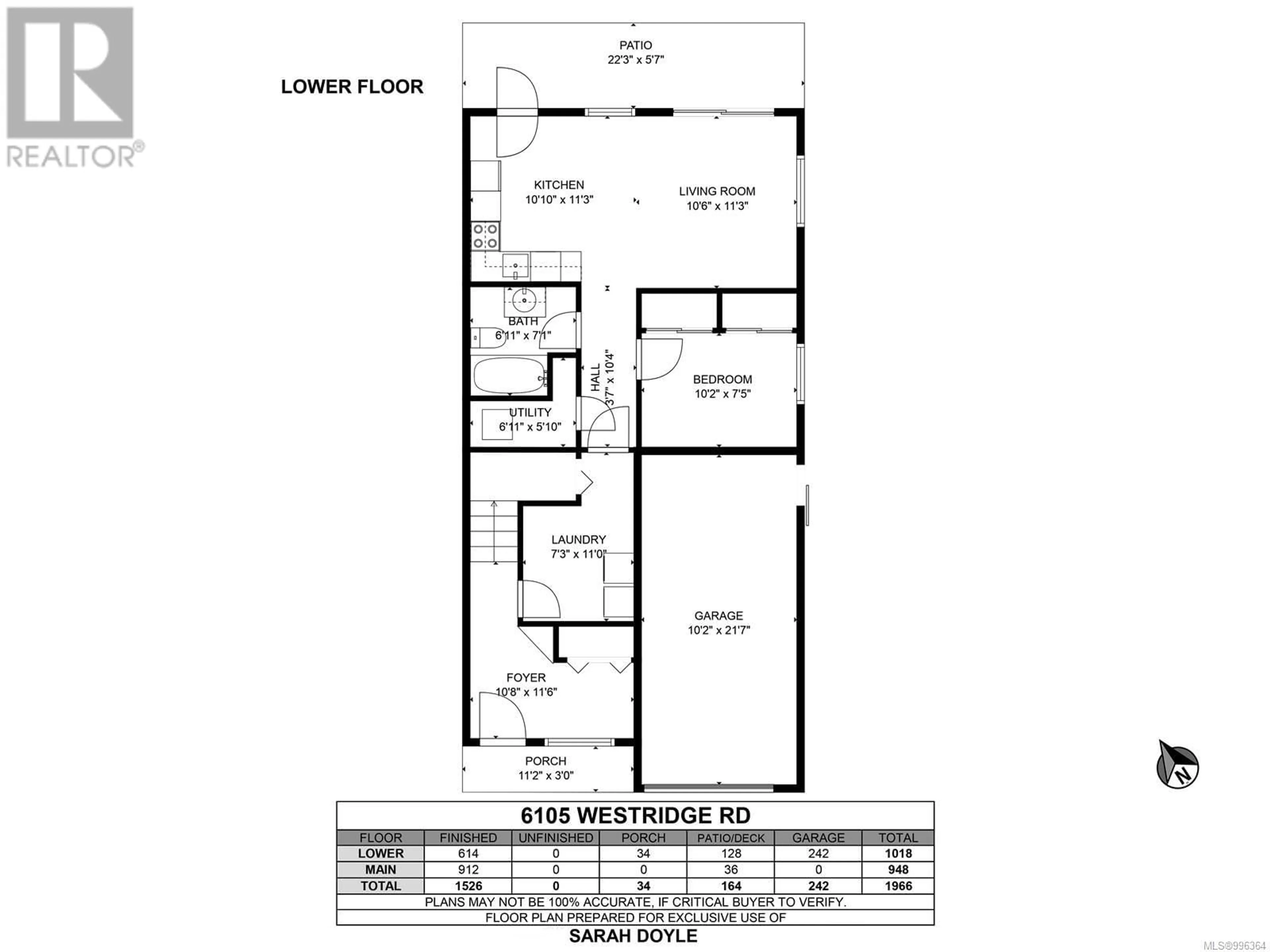 Floor plan for 6105 WESTRIDGE ROAD, Duncan British Columbia V9L5K7