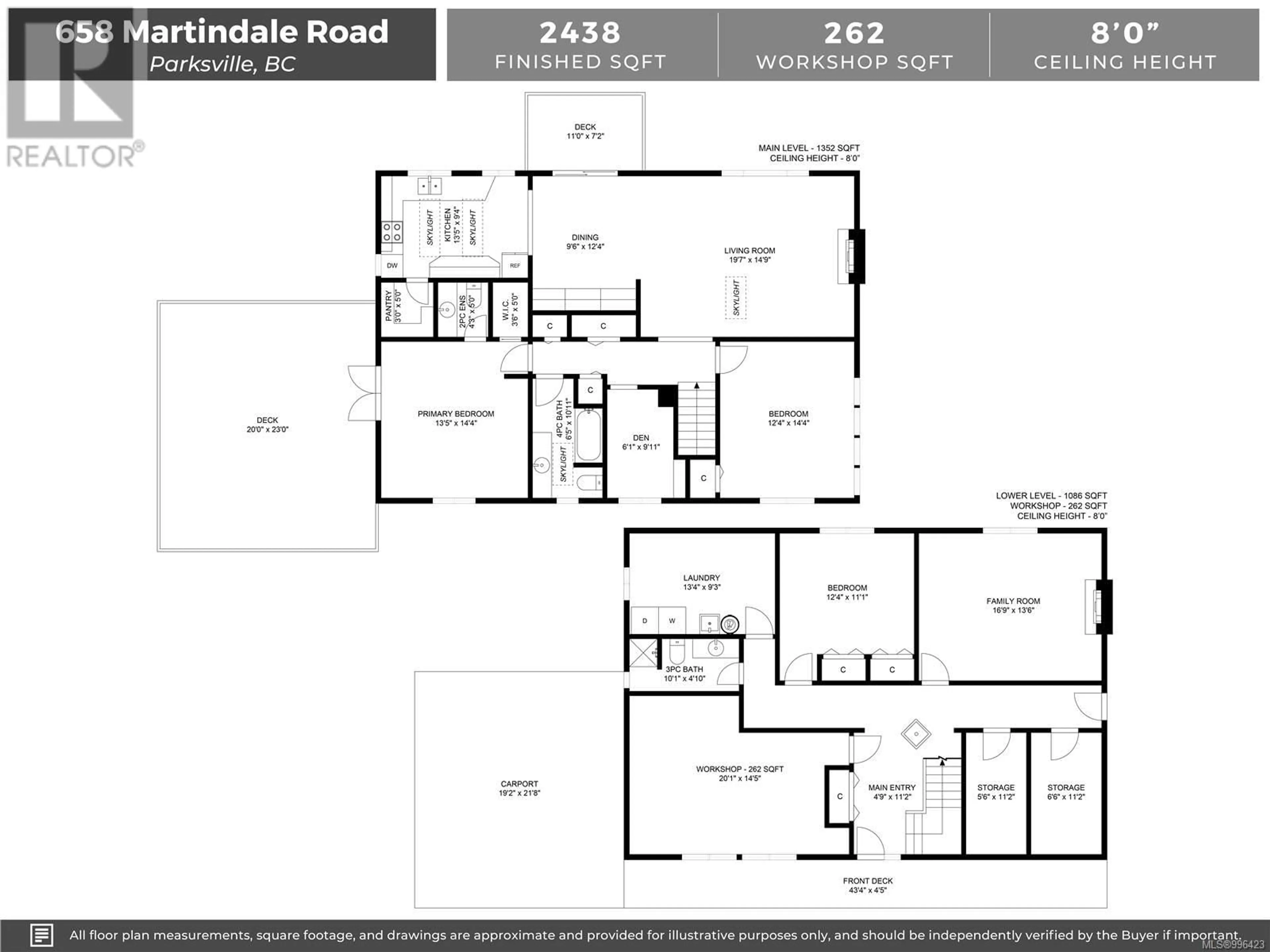 Floor plan for 658 MARTINDALE ROAD, Parksville British Columbia V9P1R8