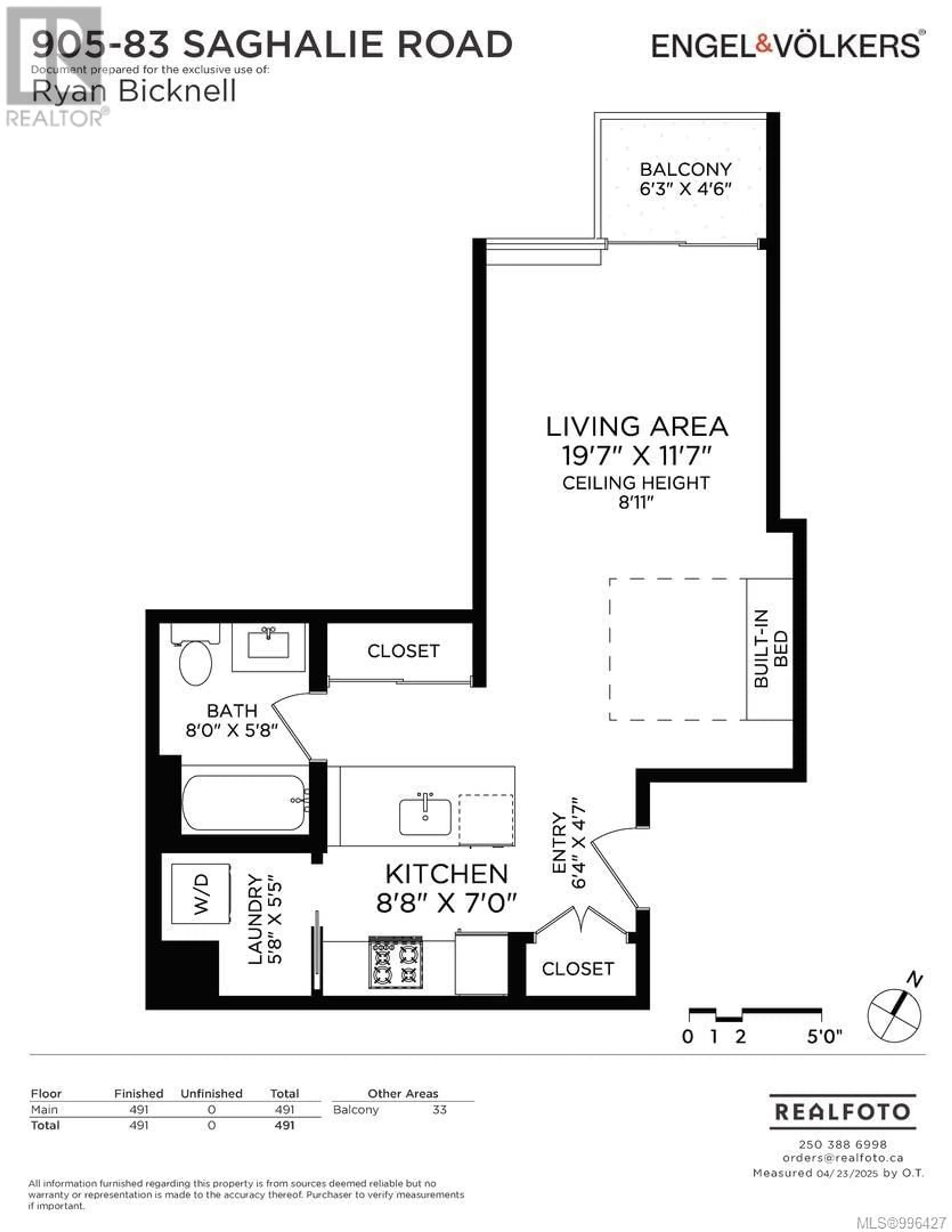 Floor plan for 905 - 83 SAGHALIE ROAD, Victoria British Columbia V9A0E7