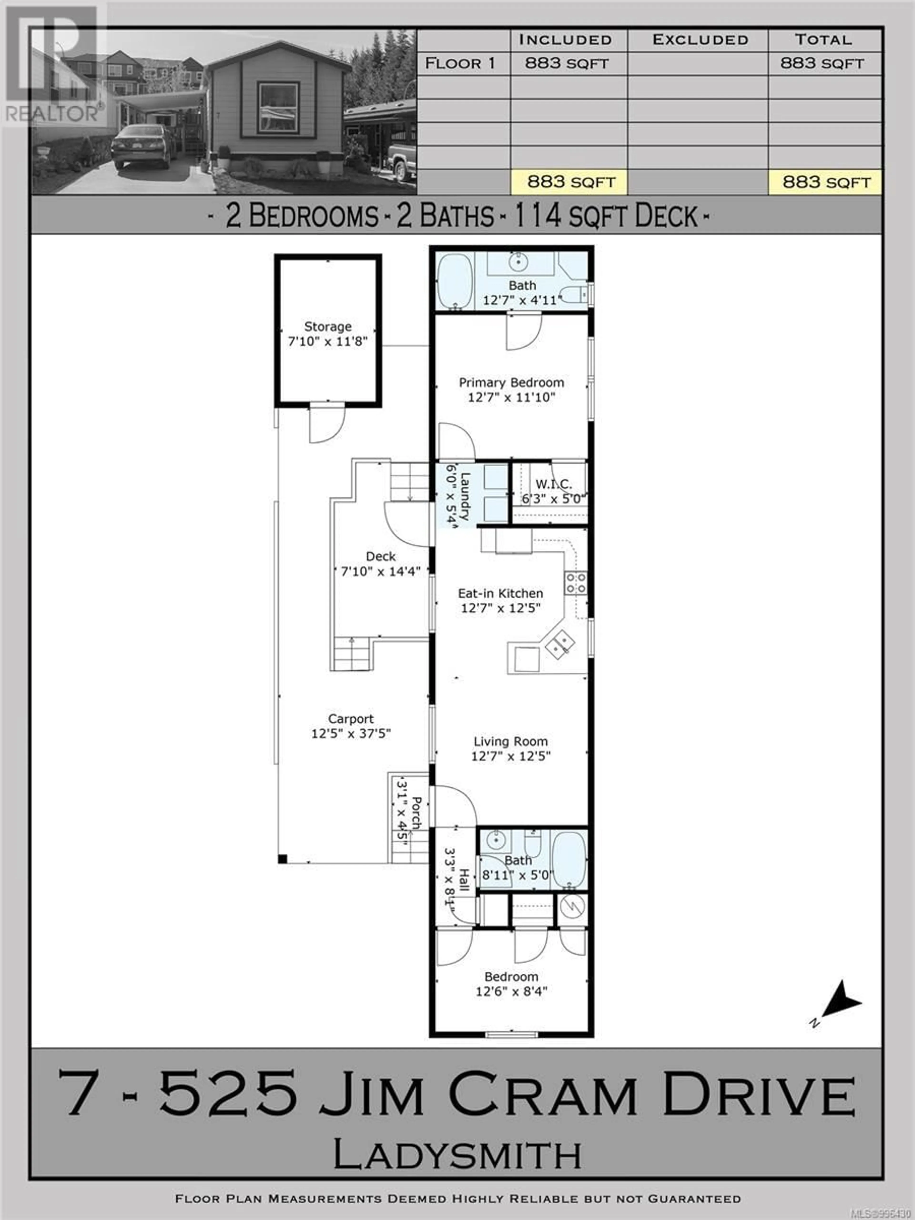 Floor plan for 7 - 525 JIM CRAM DRIVE, Ladysmith British Columbia V9G0A5