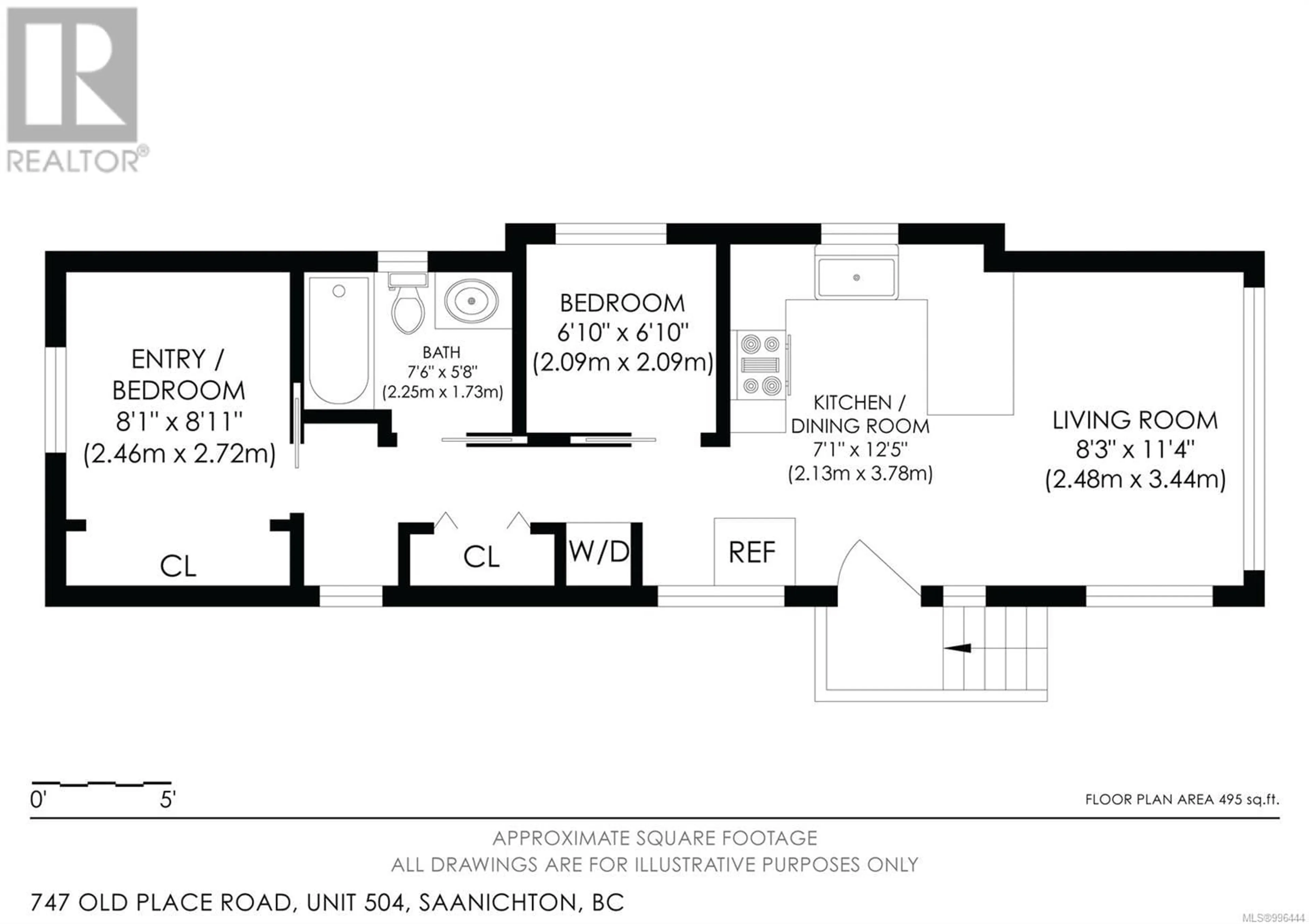 Floor plan for 504 - 747 OLD PLACE ROAD, Central Saanich British Columbia V8M0C3