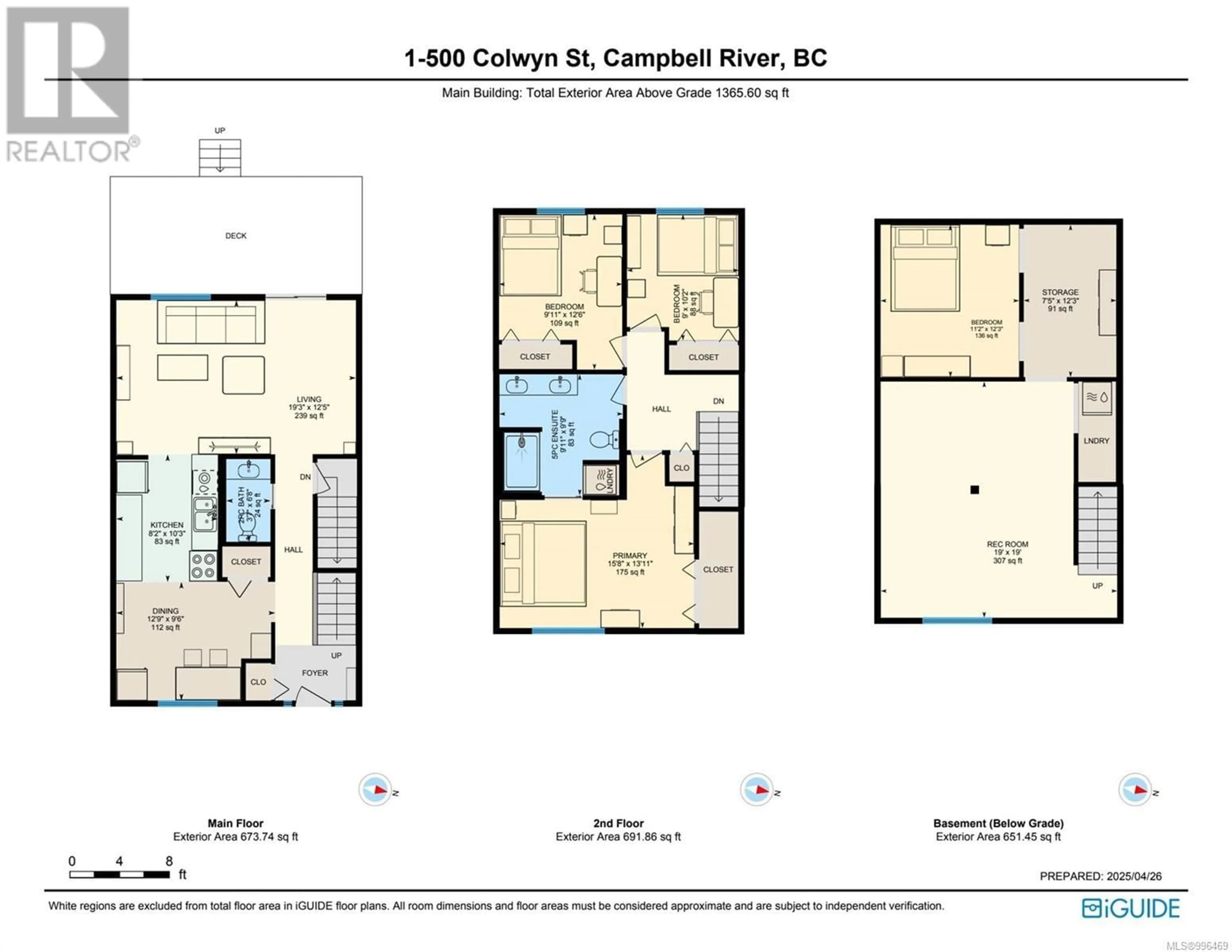 Floor plan for 1 - 500 COLWYN STREET, Campbell River British Columbia V9W5J2