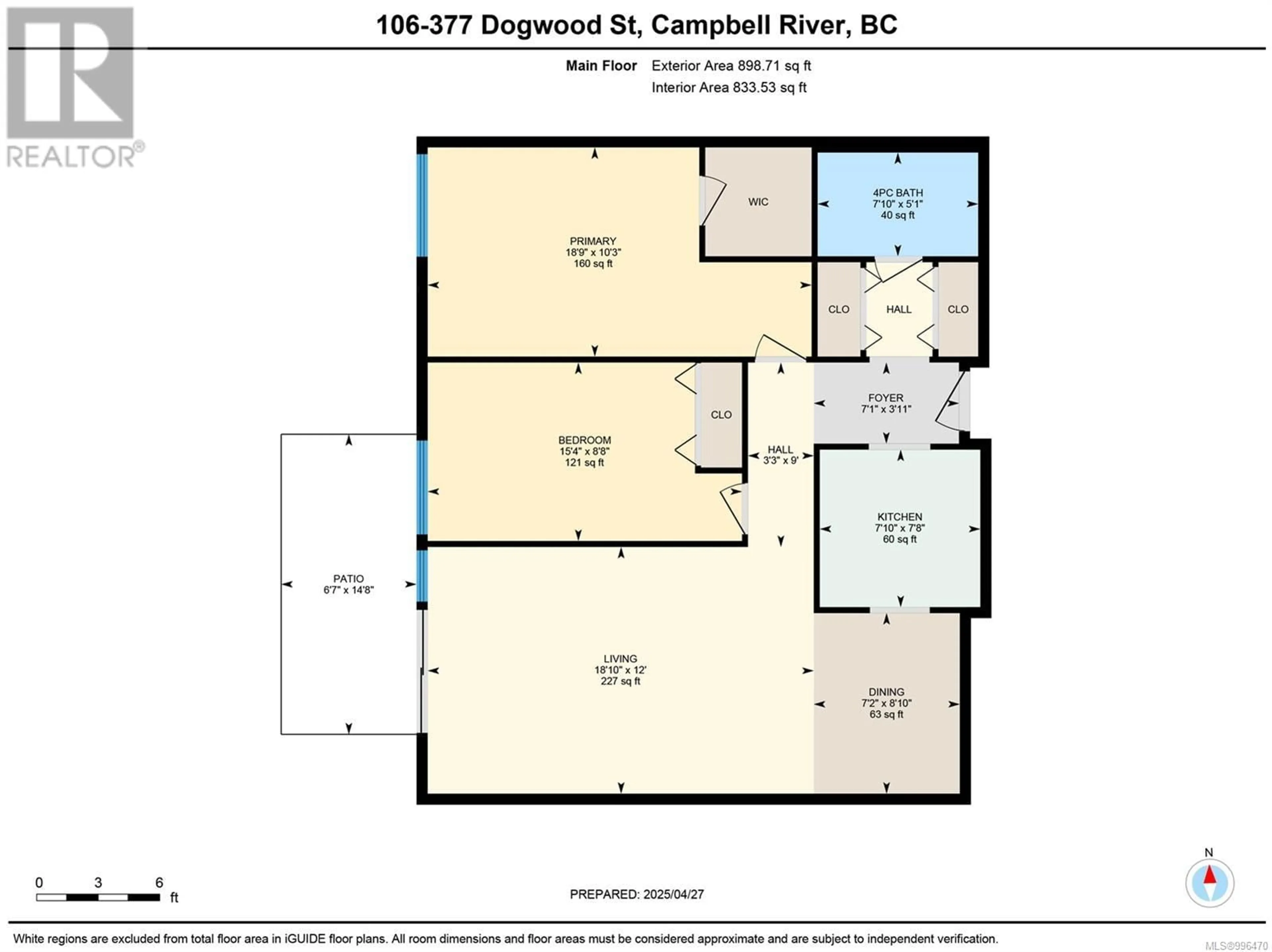 Floor plan for 106 - 377 DOGWOOD STREET, Campbell River British Columbia V9W2Y1