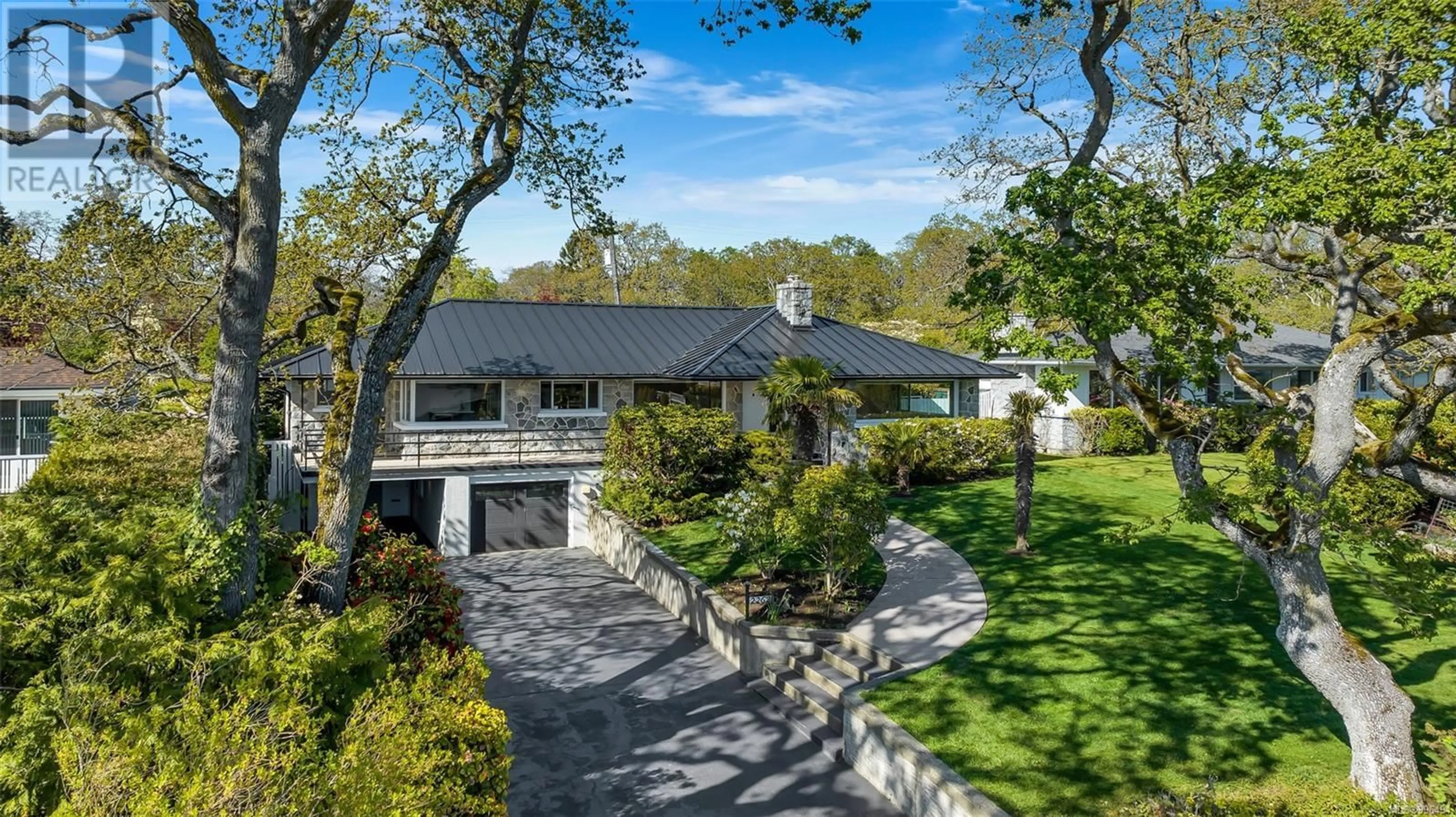 A pic from outside/outdoor area/front of a property/back of a property/a pic from drone, street for 2262 LANSDOWNE ROAD, Oak Bay British Columbia V8P1B8