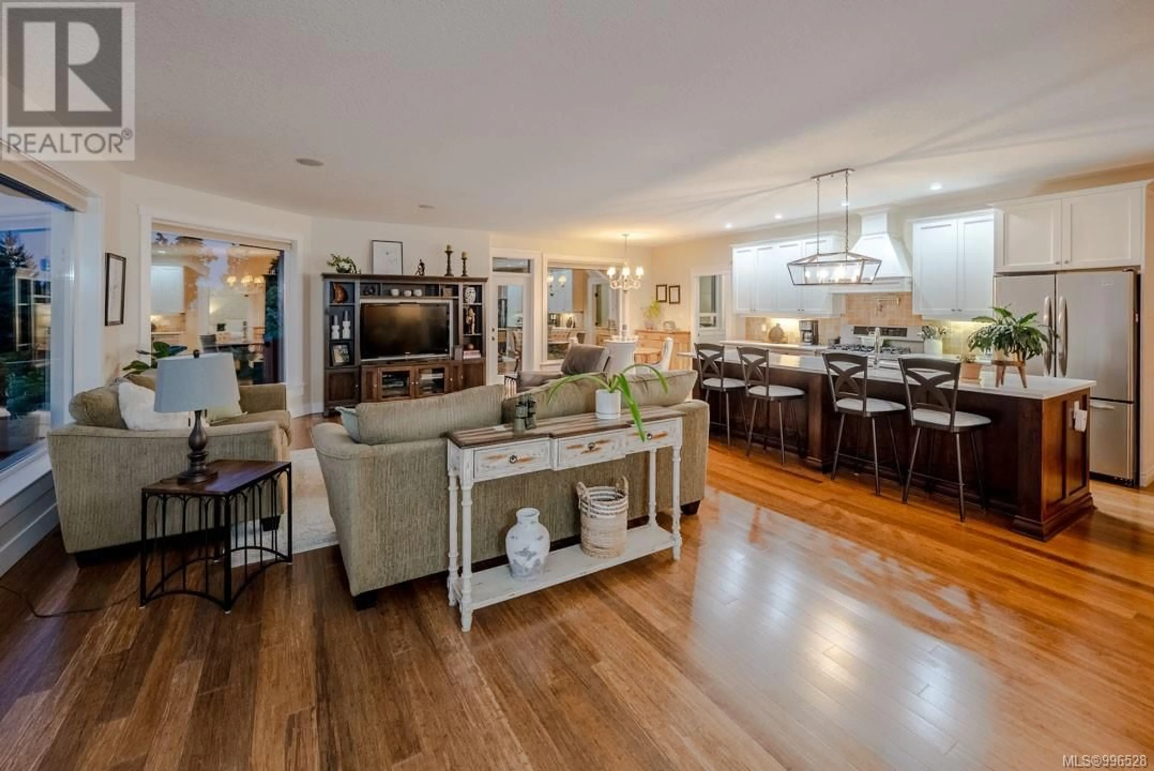 Open concept kitchen, wood/laminate floor for 3182 DOLPHIN DRIVE, Nanoose Bay British Columbia V9P9J2