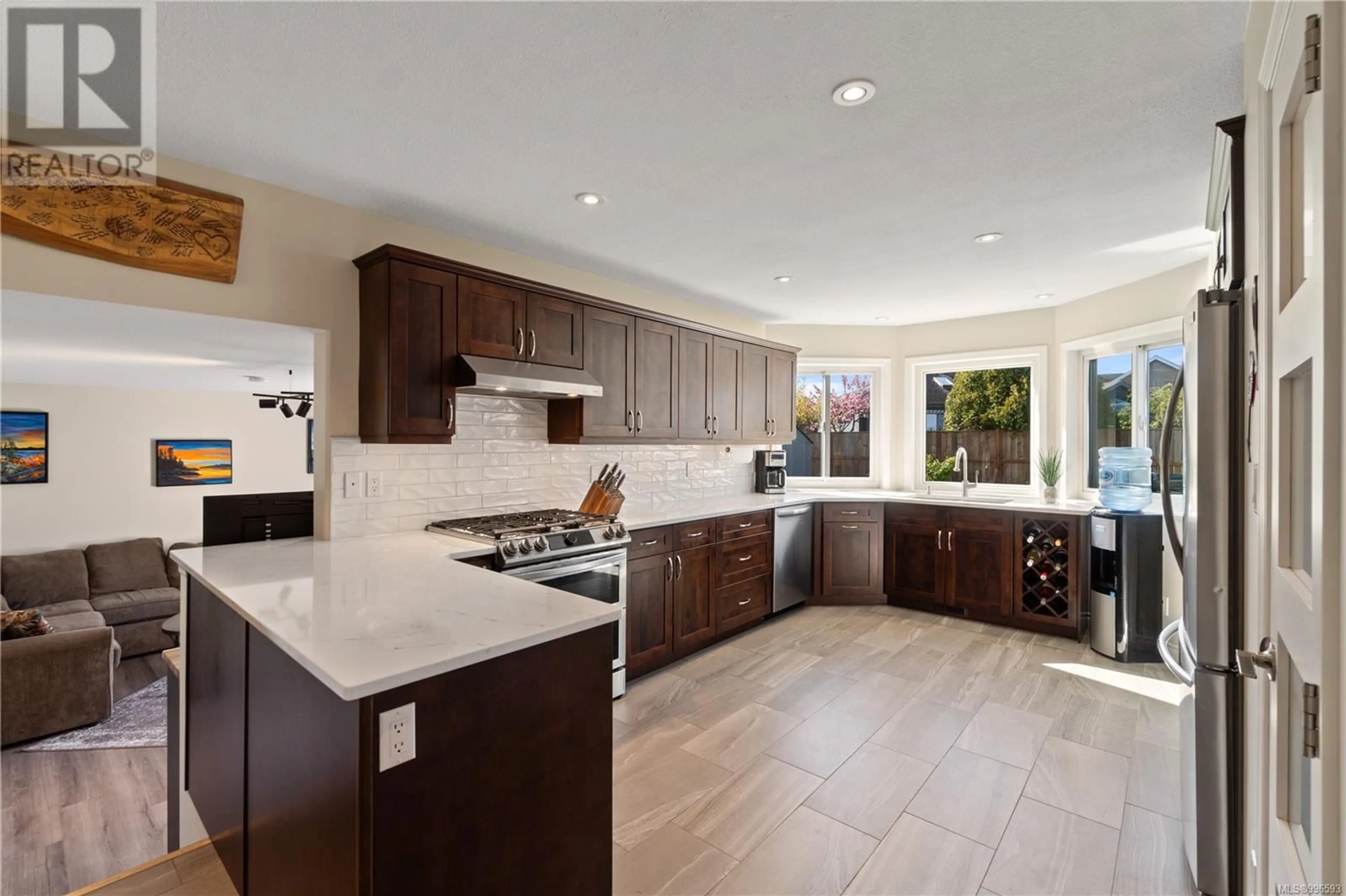 Open concept kitchen, ceramic/tile floor for 1080 ROBERTON BOULEVARD, French Creek British Columbia V9P2P9