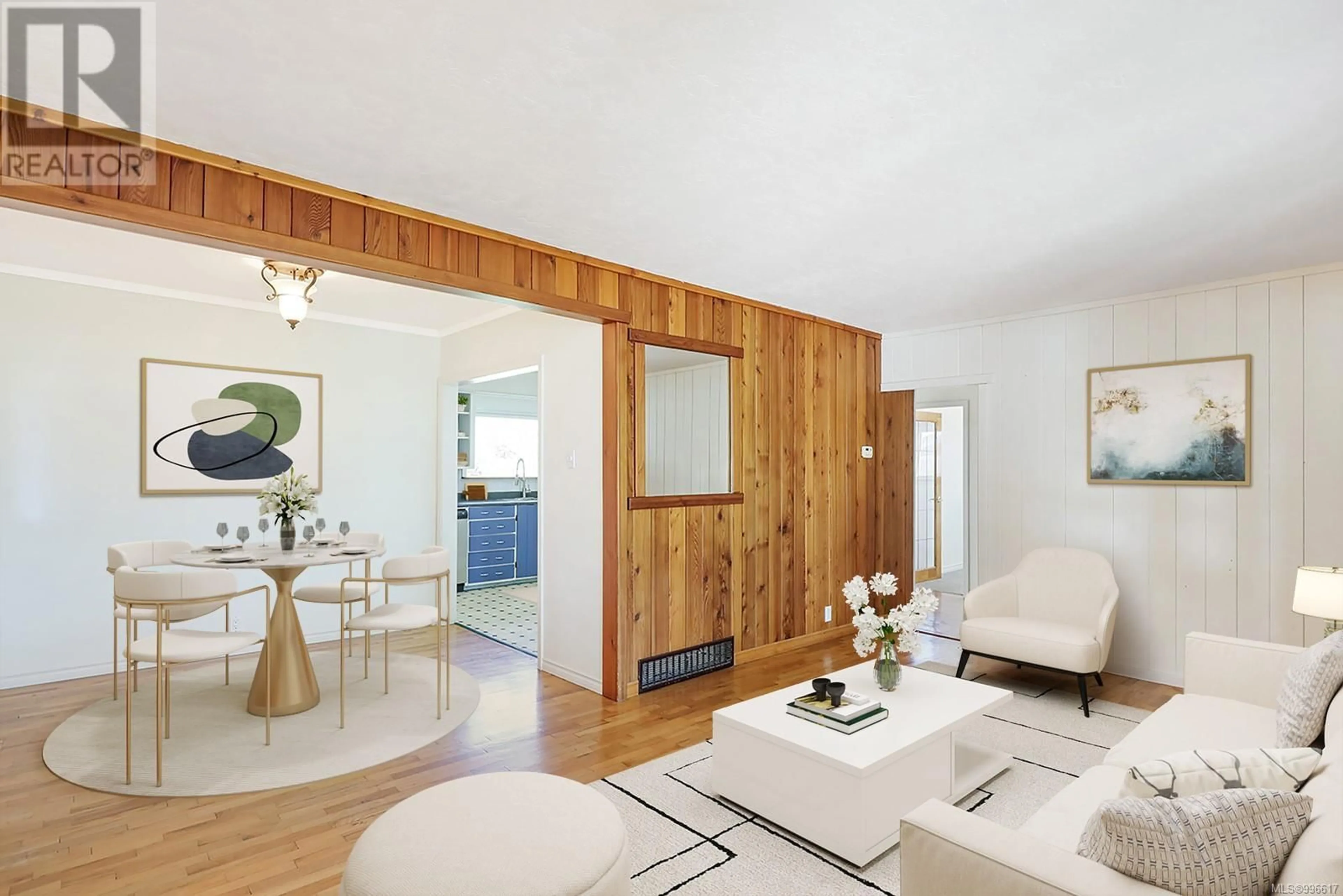 Living room with furniture, wood/laminate floor for 2094 COOKE AVENUE, Comox British Columbia V9M1Y6