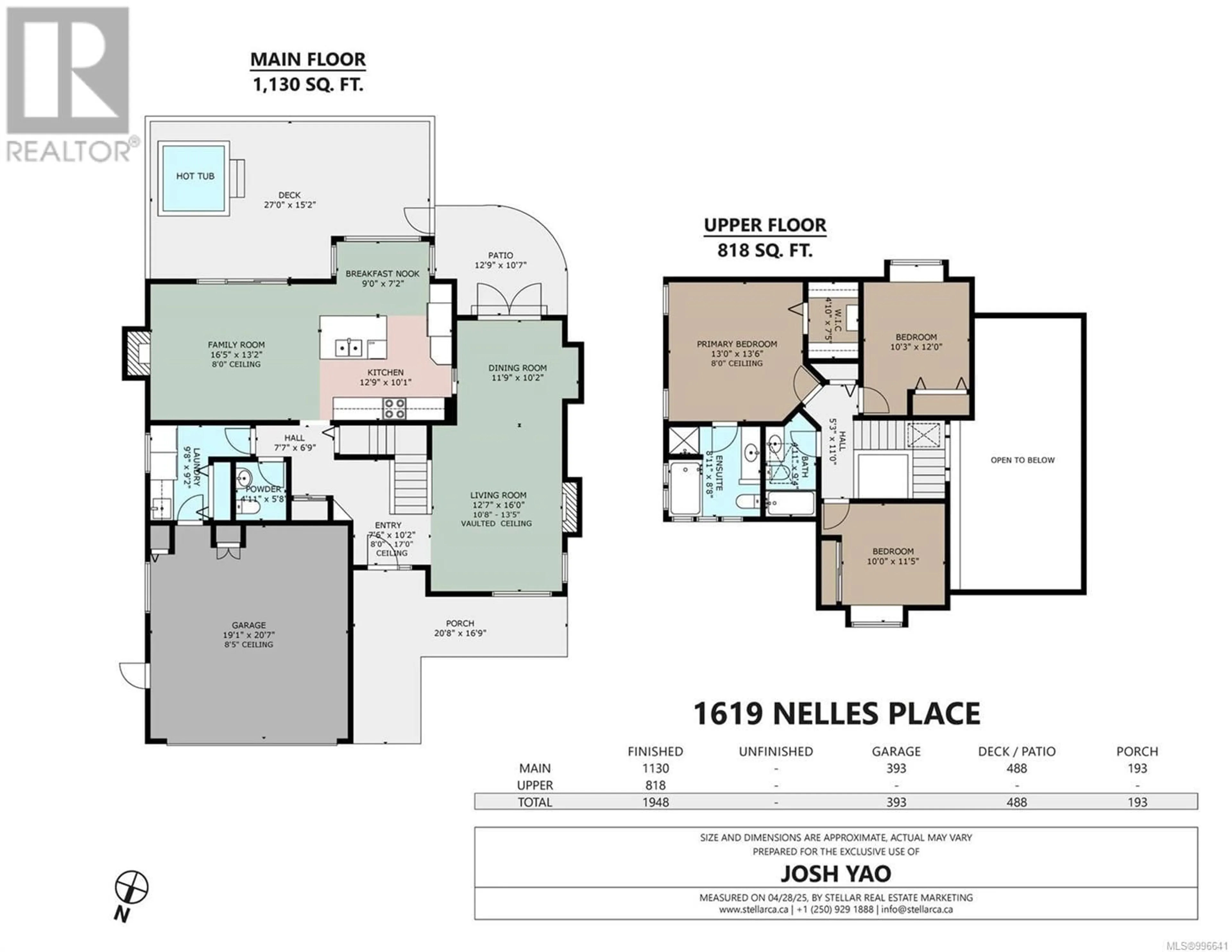 Floor plan for 1619 NELLES PLACE, Saanich British Columbia V8N6L7