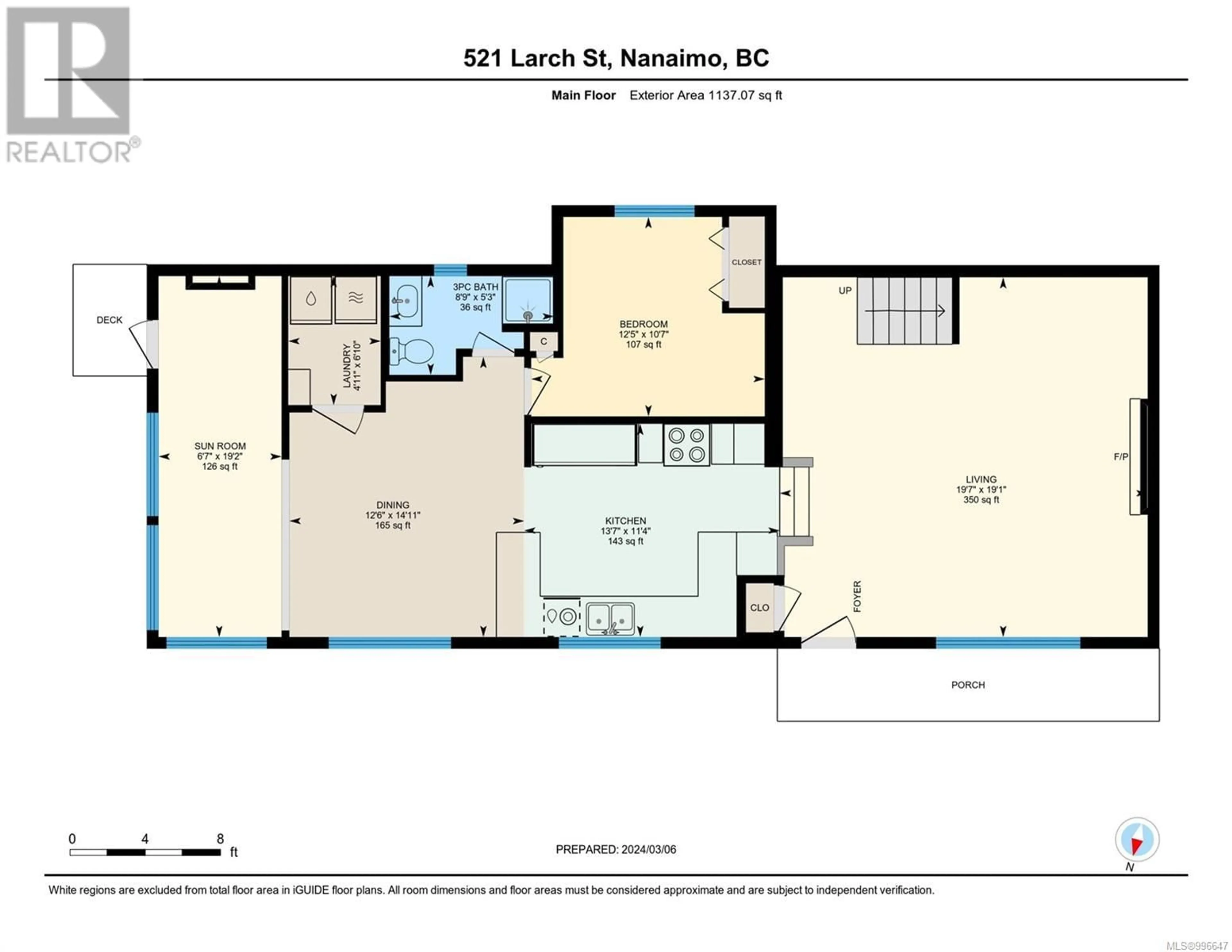 Floor plan for 521 LARCH STREET, Nanaimo British Columbia V9S2G2
