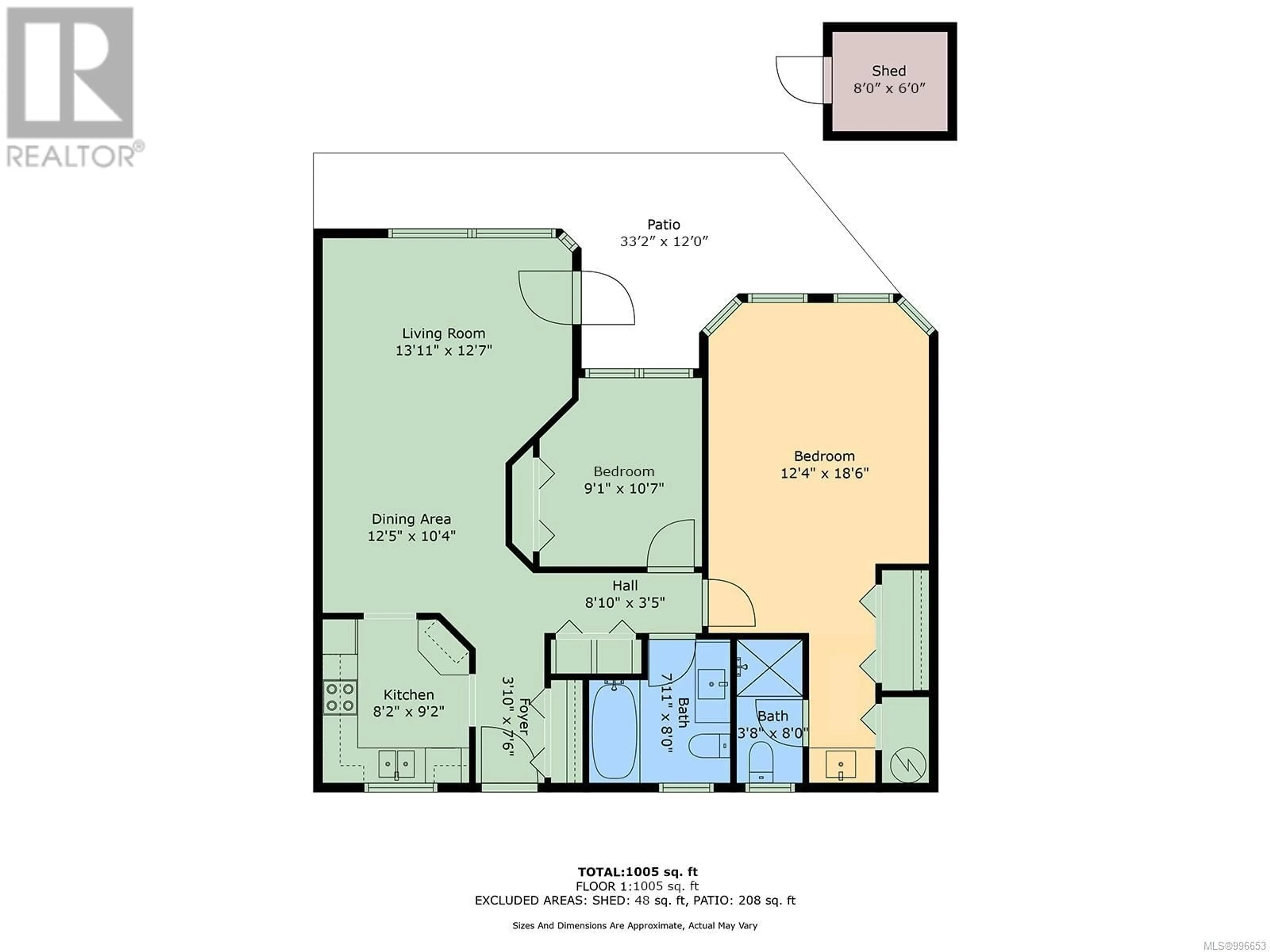Floor plan for 1 - 405 CRAIG STREET, Parksville British Columbia V9P1L4