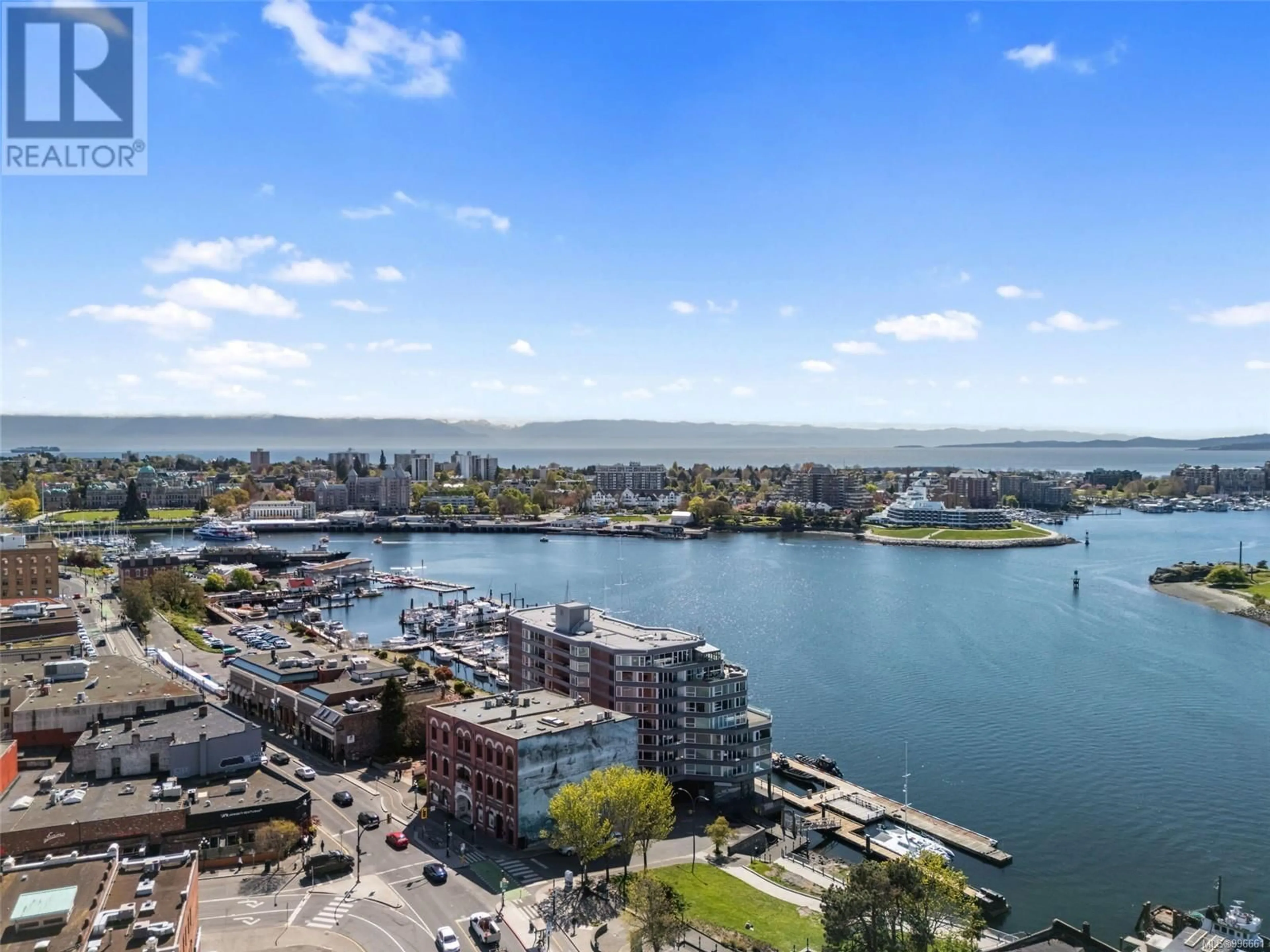A pic from outside/outdoor area/front of a property/back of a property/a pic from drone, water/lake/river/ocean view for 605 - 1234 WHARF STREET, Victoria British Columbia V8W3H9