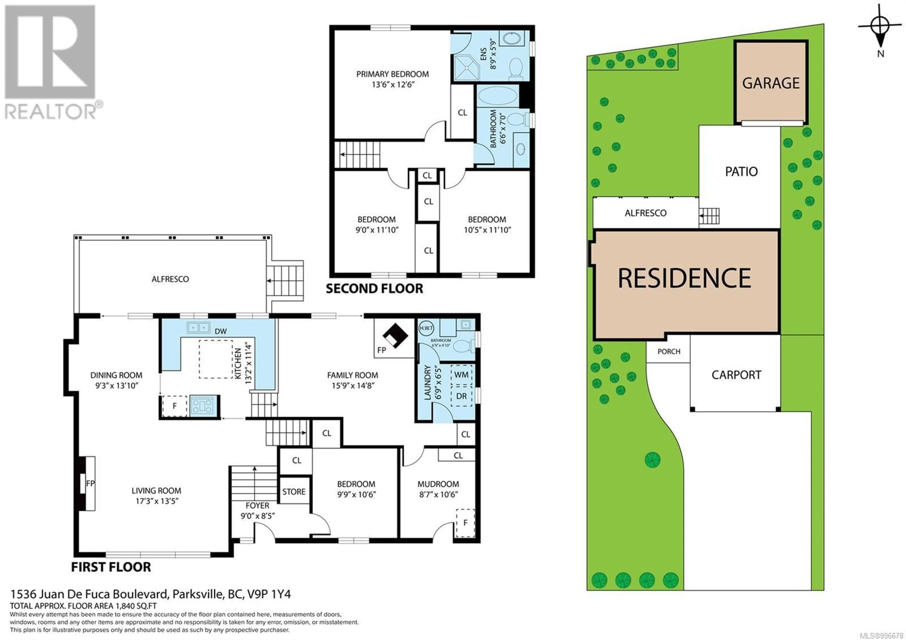 Floor plan for 1536 JUAN DE FUCA BOULEVARD, Parksville British Columbia V9P1Y5