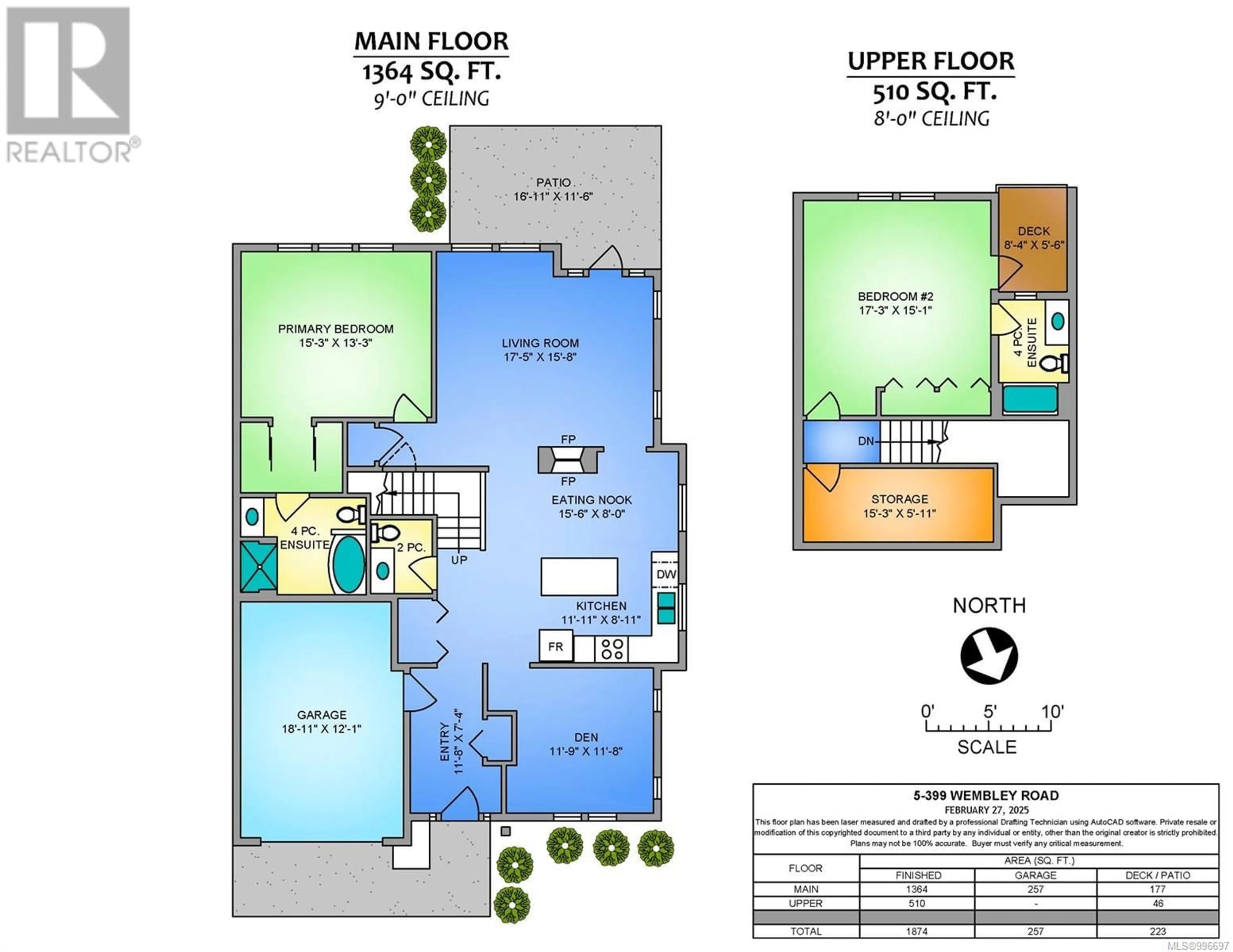 Floor plan for 5 - 399 WEMBLEY ROAD, Parksville British Columbia V9P2E9