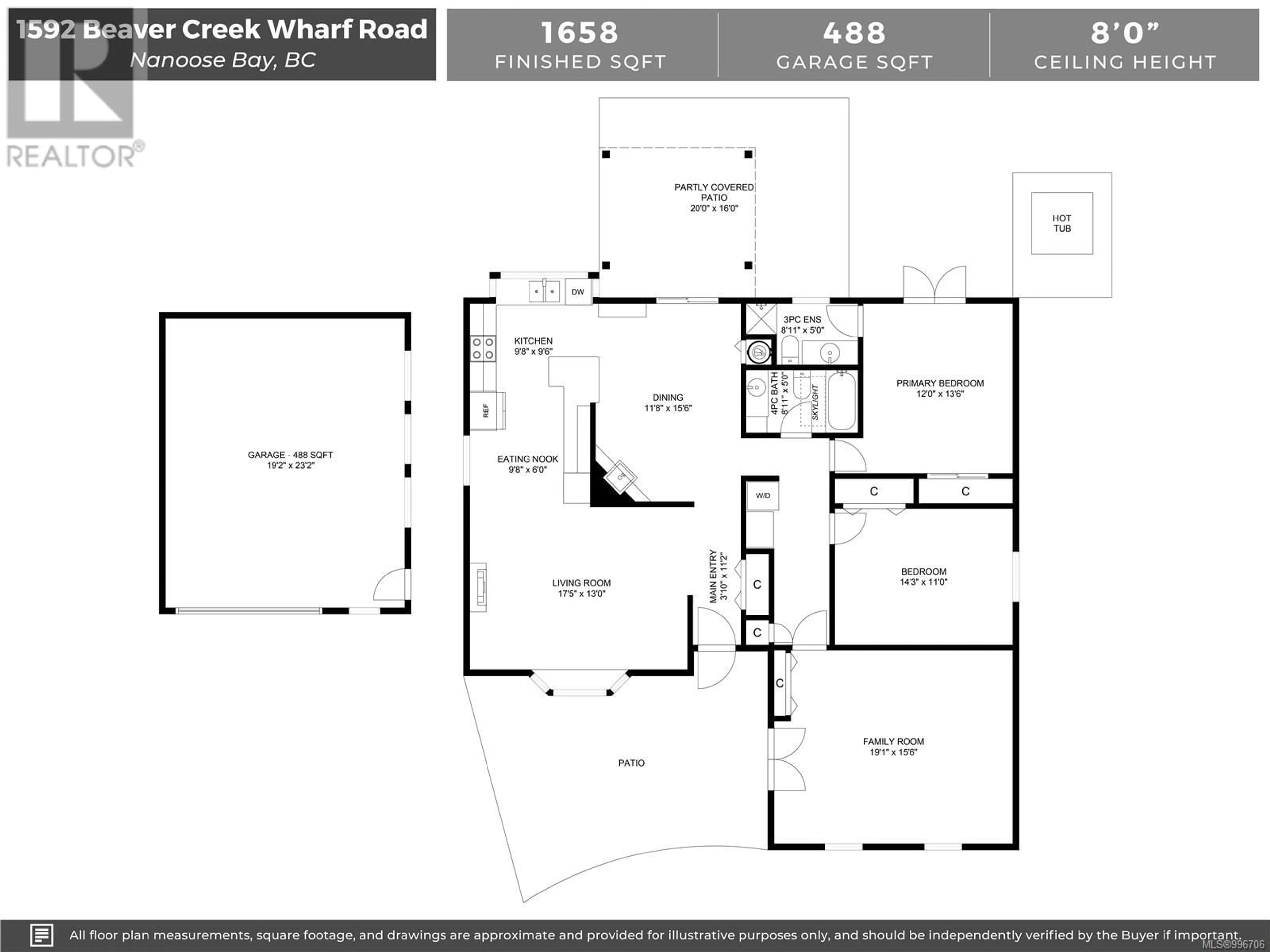 Floor plan for 1592 BEAVER CREEK WHARF ROAD, Nanoose Bay British Columbia V9P9C4