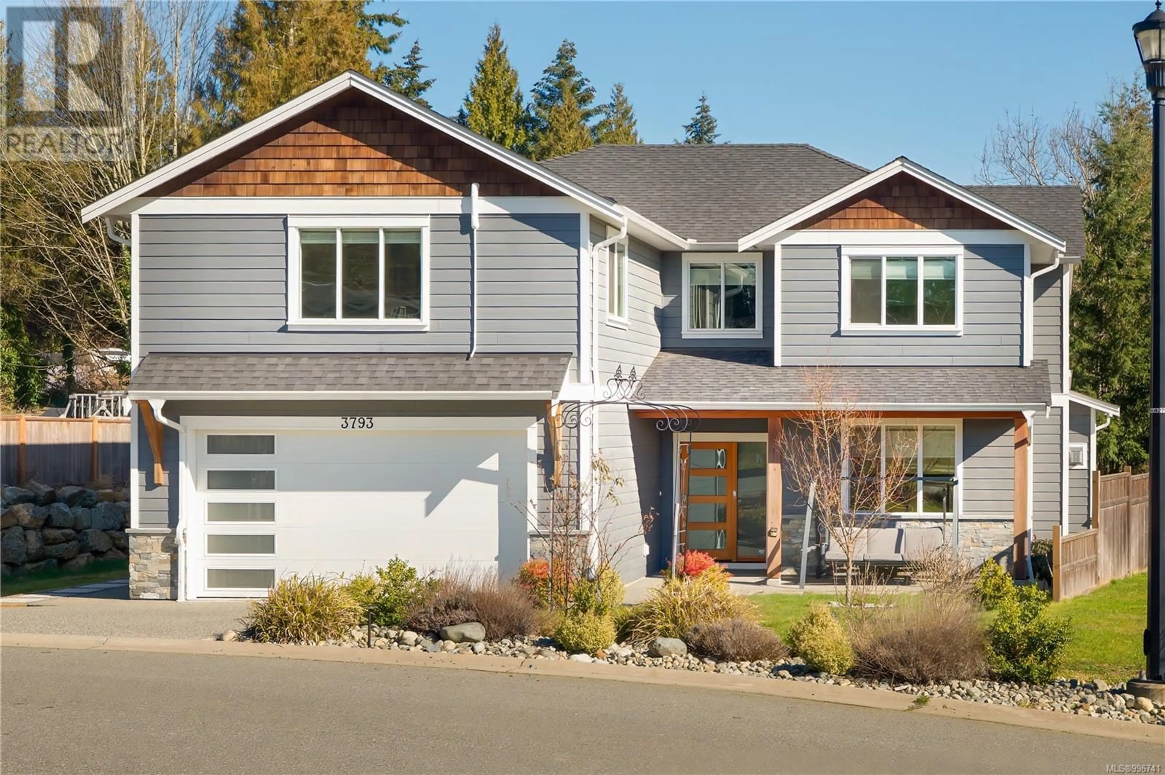 Home with vinyl exterior material, street for 3793 MARJORIE WAY, Nanaimo British Columbia V9T0K3