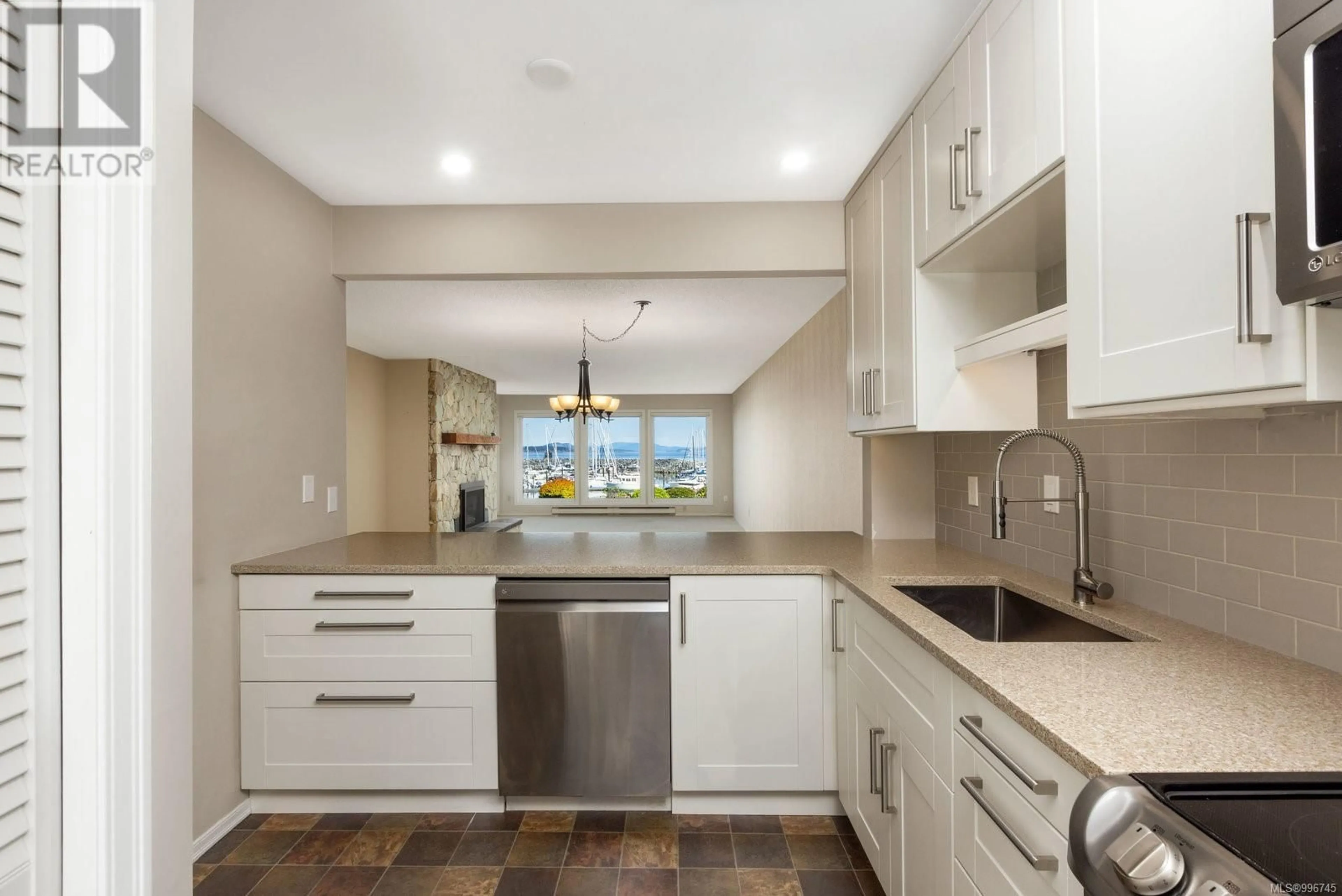 Open concept kitchen, ceramic/tile floor for 2 - 9901 THIRD STREET, Sidney British Columbia V8L3B1
