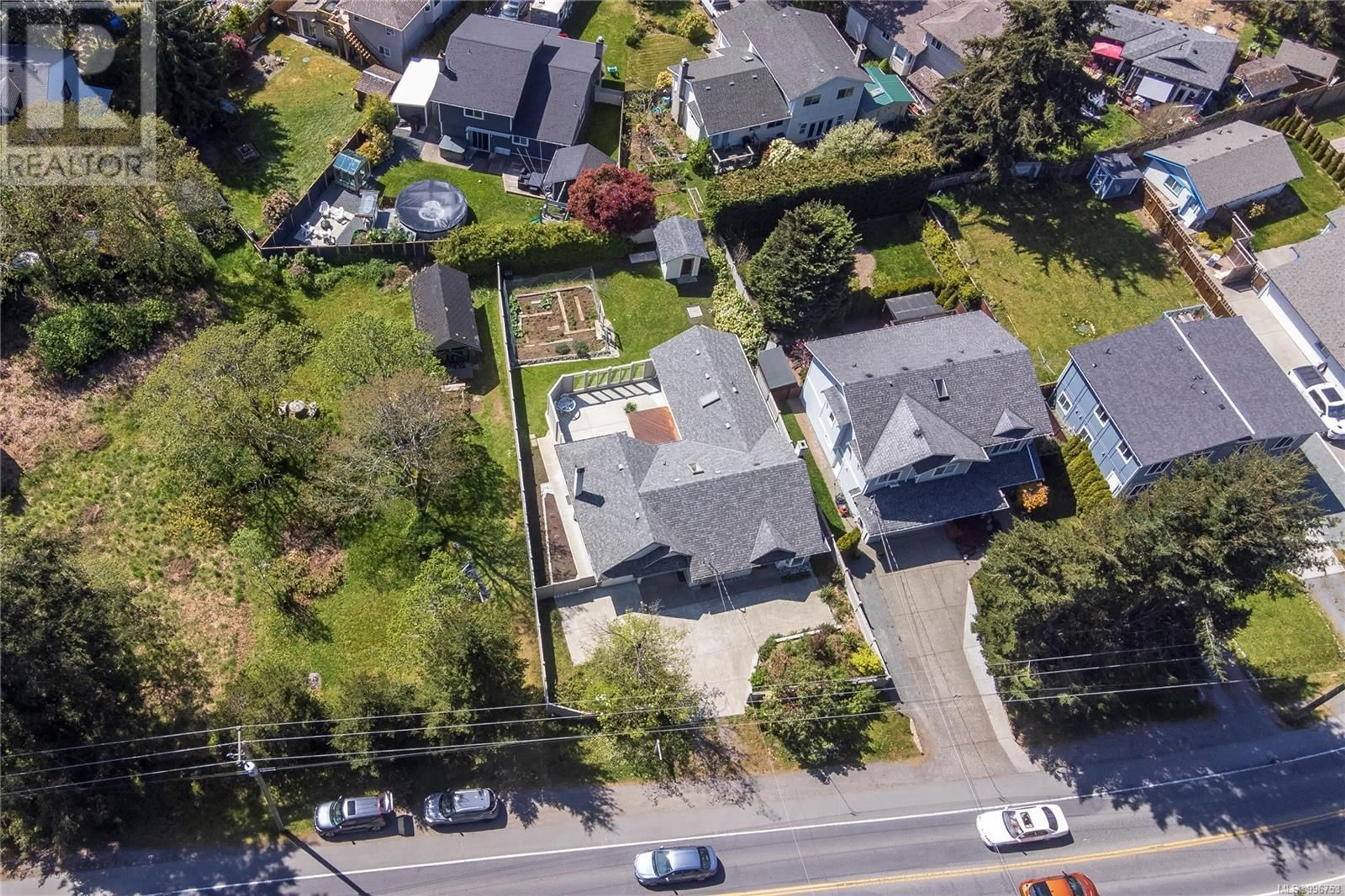 A pic from outside/outdoor area/front of a property/back of a property/a pic from drone, street for 3248 METCHOSIN ROAD, Colwood British Columbia V9C2A5